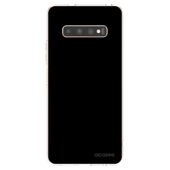 Picasee átlátszó szilikon tok az alábbi mobiltelefonokra Samsung Galaxy S10 Plus G975 - Black Bliss