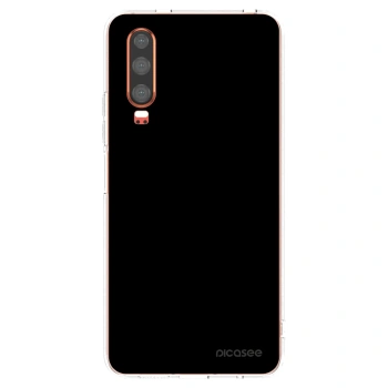 Picasee átlátszó szilikon tok az alábbi mobiltelefonokra Huawei P30 - Black Bliss