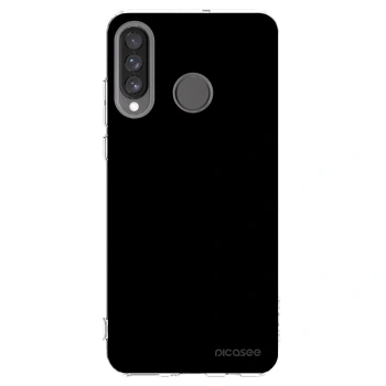 Picasee átlátszó szilikon tok az alábbi mobiltelefonokra Huawei P30 Lite - Black Bliss