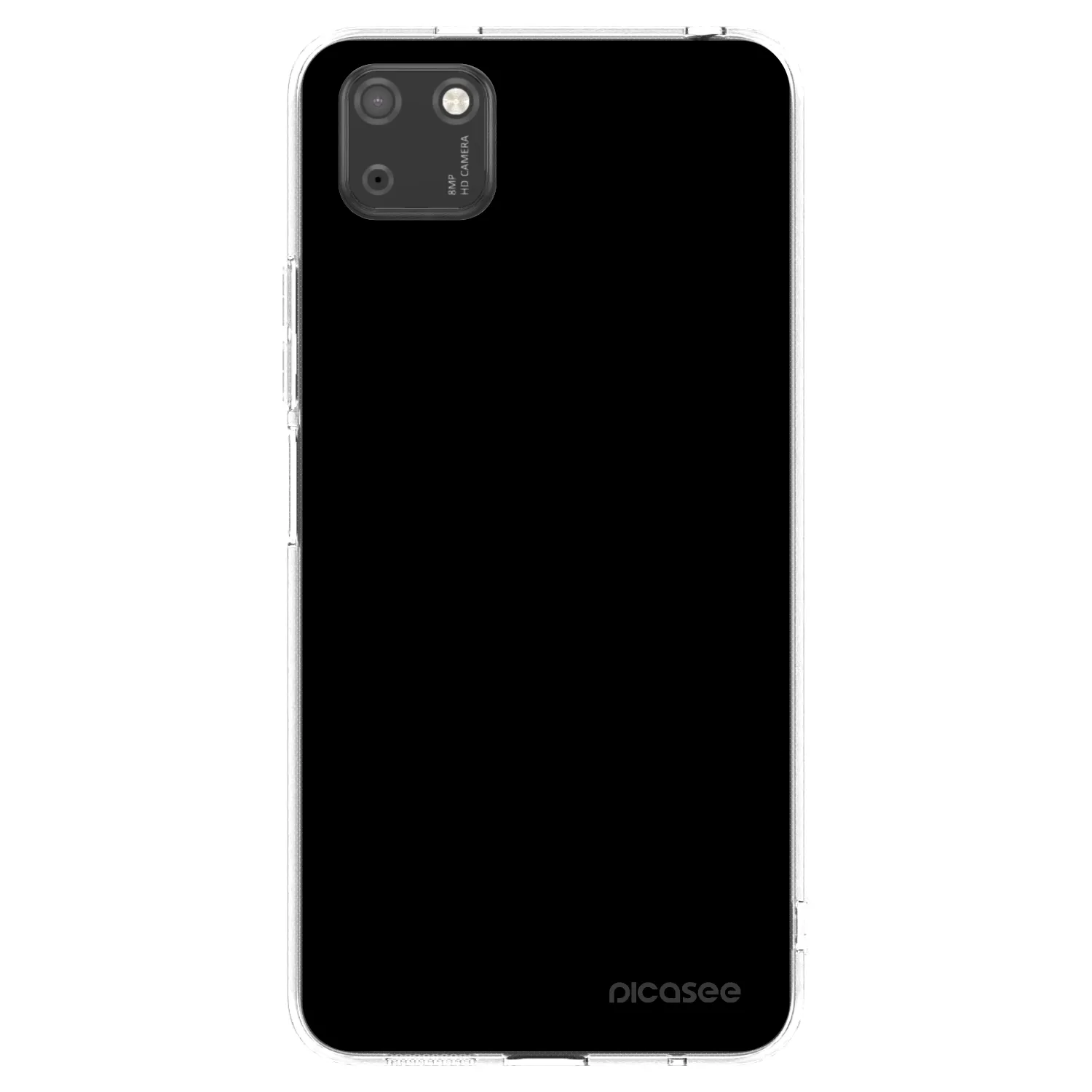 Picasee átlátszó szilikon tok az alábbi mobiltelefonokra Huawei Y5P - Black Bliss