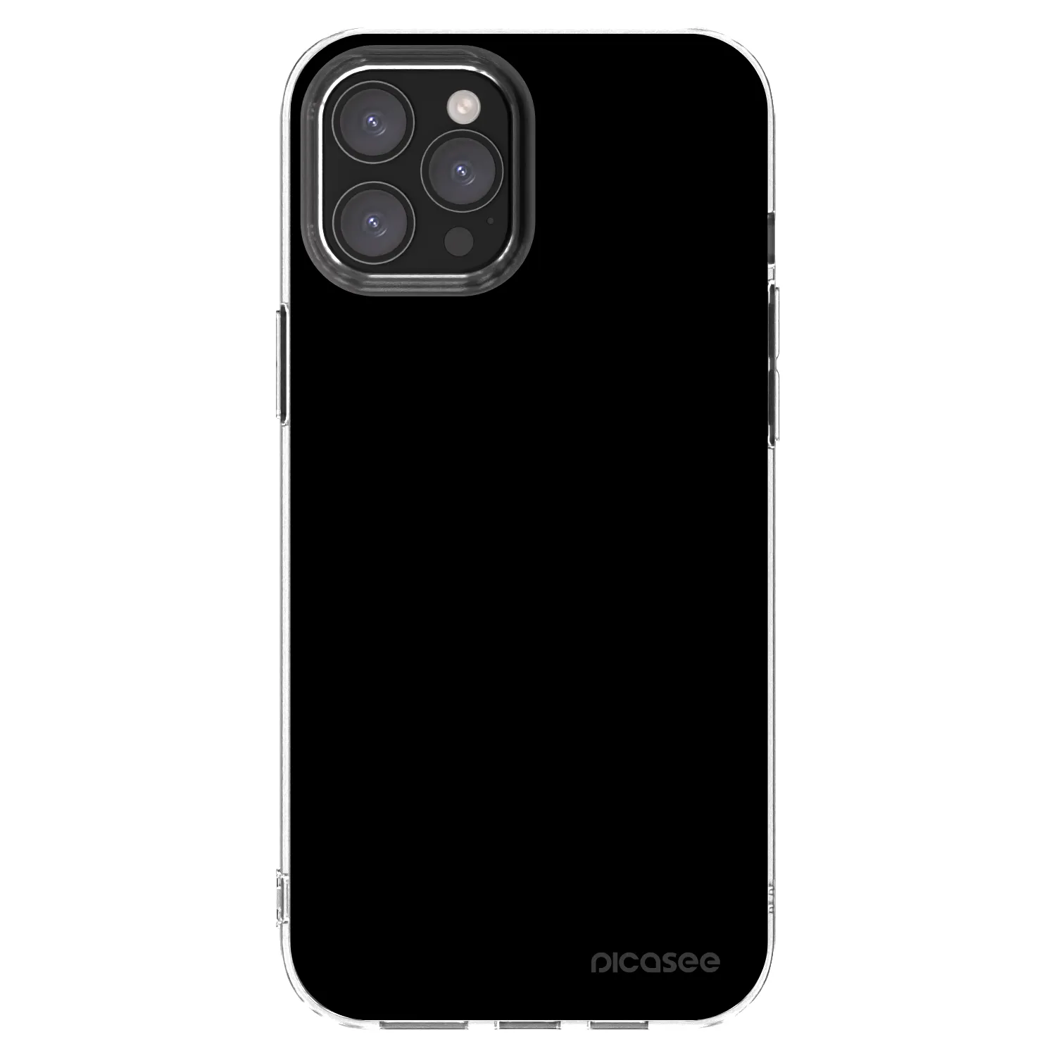 Picasee átlátszó szilikon tok az alábbi mobiltelefonokra Apple iPhone 12 Pro Max - Black Bliss