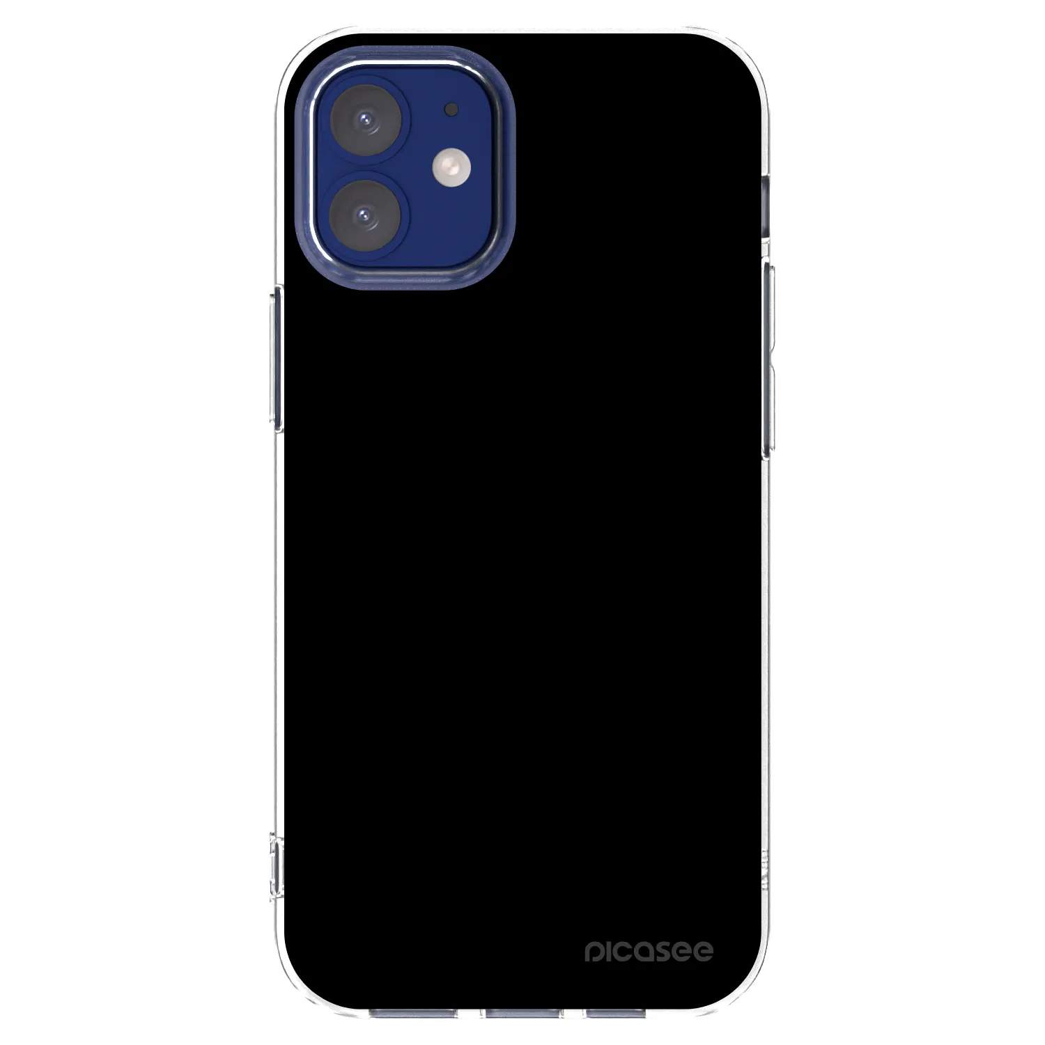 Picasee átlátszó szilikon tok az alábbi mobiltelefonokra Apple iPhone 12 mini - Black Bliss