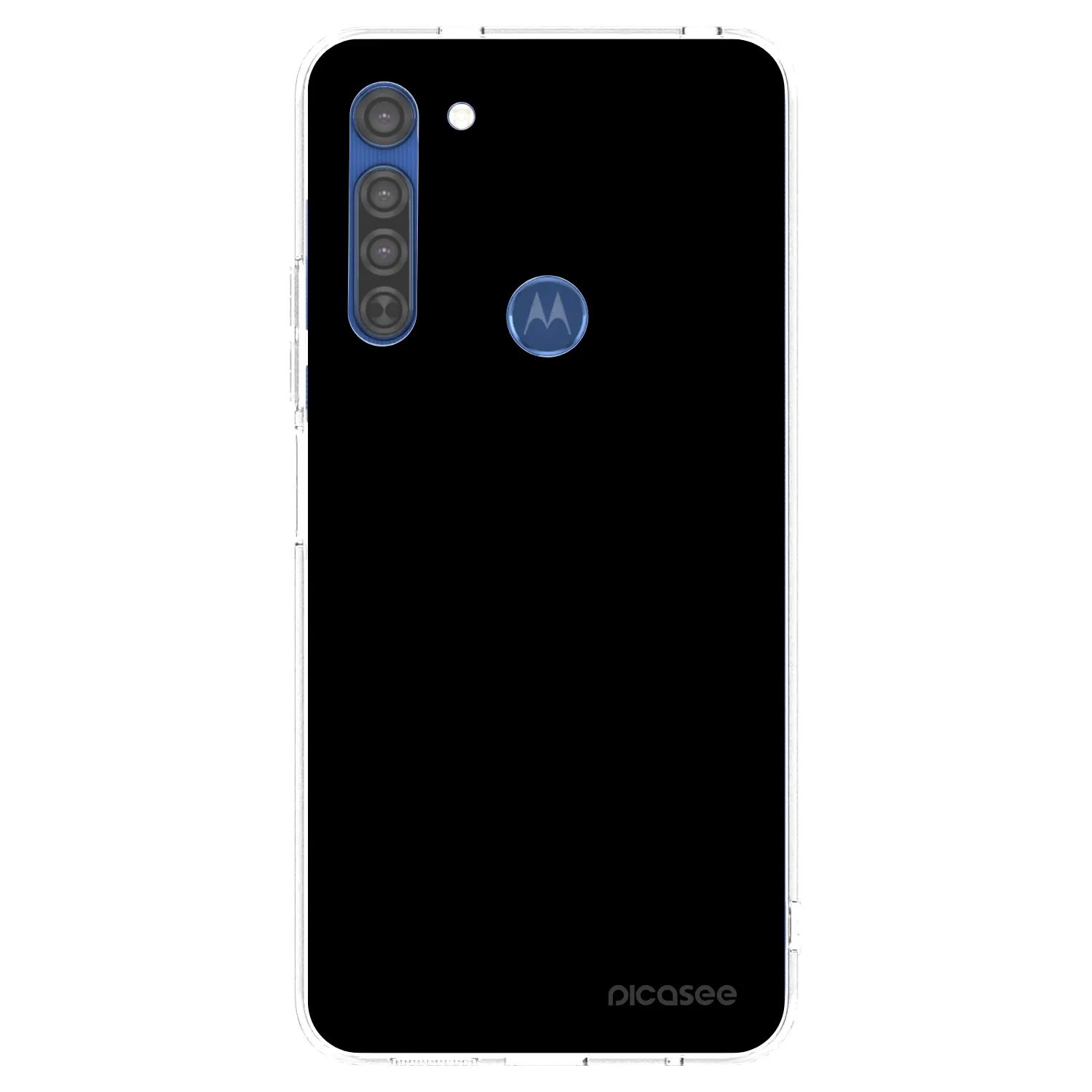 Picasee átlátszó szilikon tok az alábbi mobiltelefonokra Motorola Moto G8 - Black Bliss