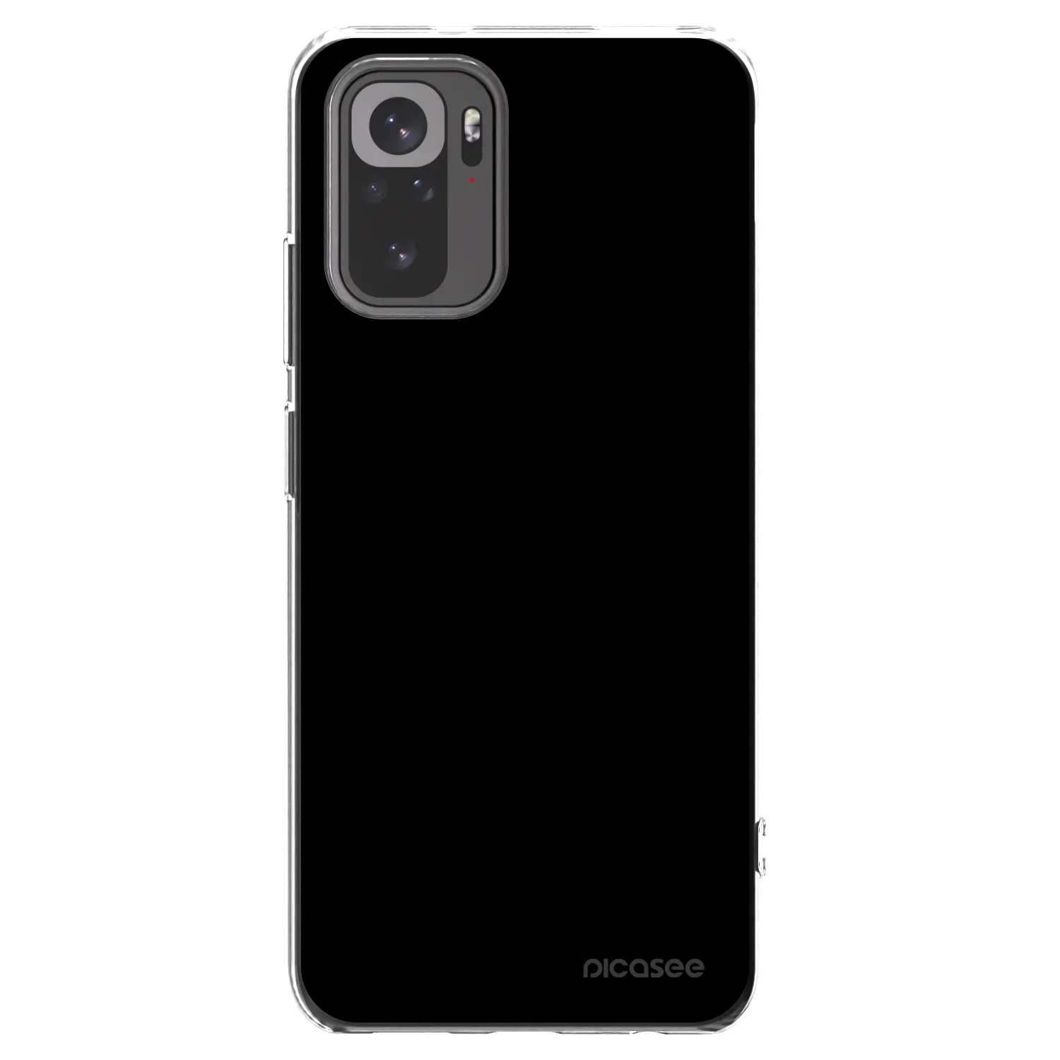 Picasee átlátszó szilikon tok az alábbi mobiltelefonokra Xiaomi Redmi Note 10 - Black Bliss