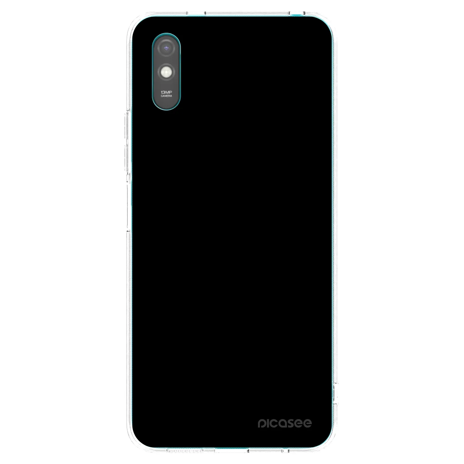 Picasee átlátszó szilikon tok az alábbi mobiltelefonokra Xiaomi Redmi 9AT - Black Bliss