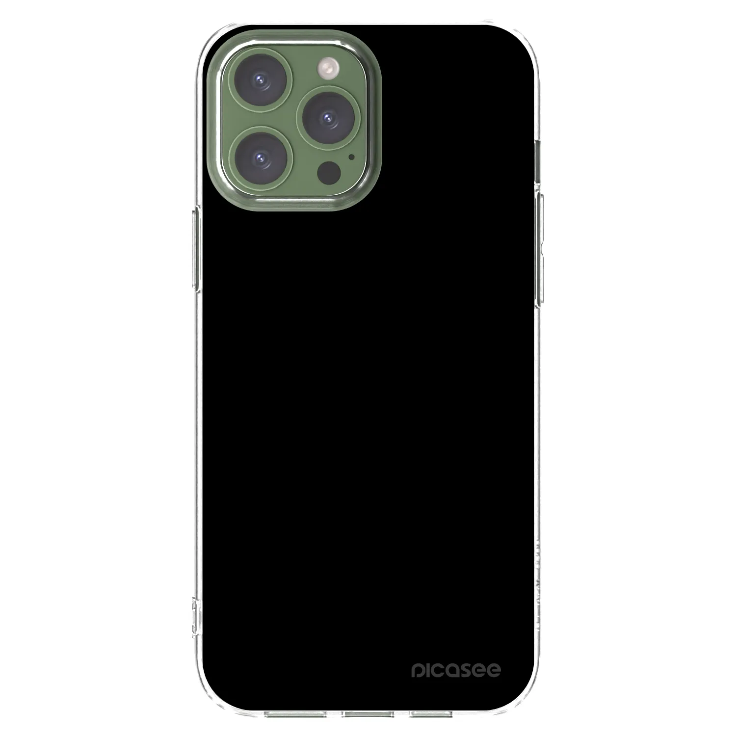 Picasee átlátszó szilikon tok az alábbi mobiltelefonokra Apple iPhone 13 Pro Max - Black Bliss