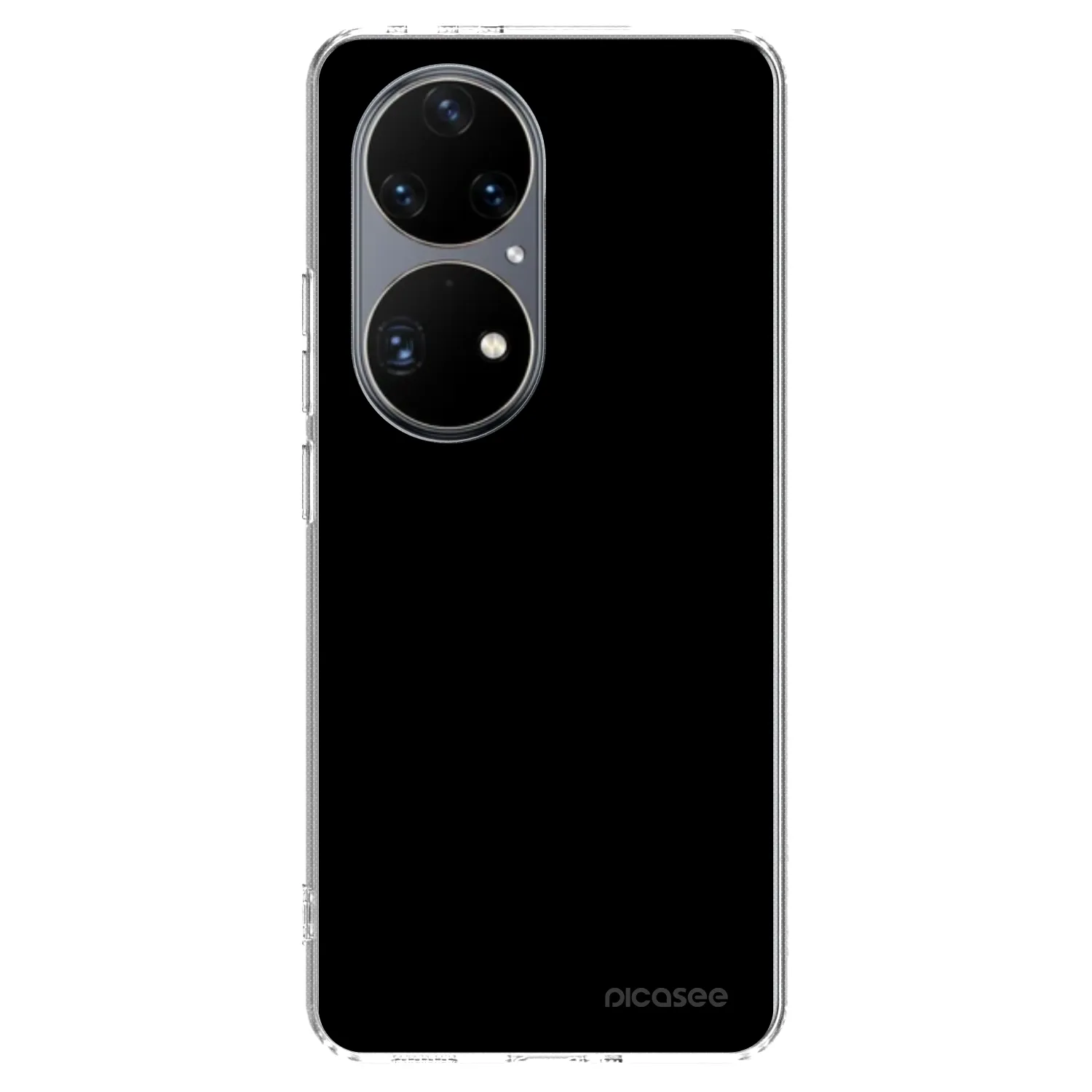 Picasee átlátszó szilikon tok az alábbi mobiltelefonokra Huawei P50 - Black Bliss