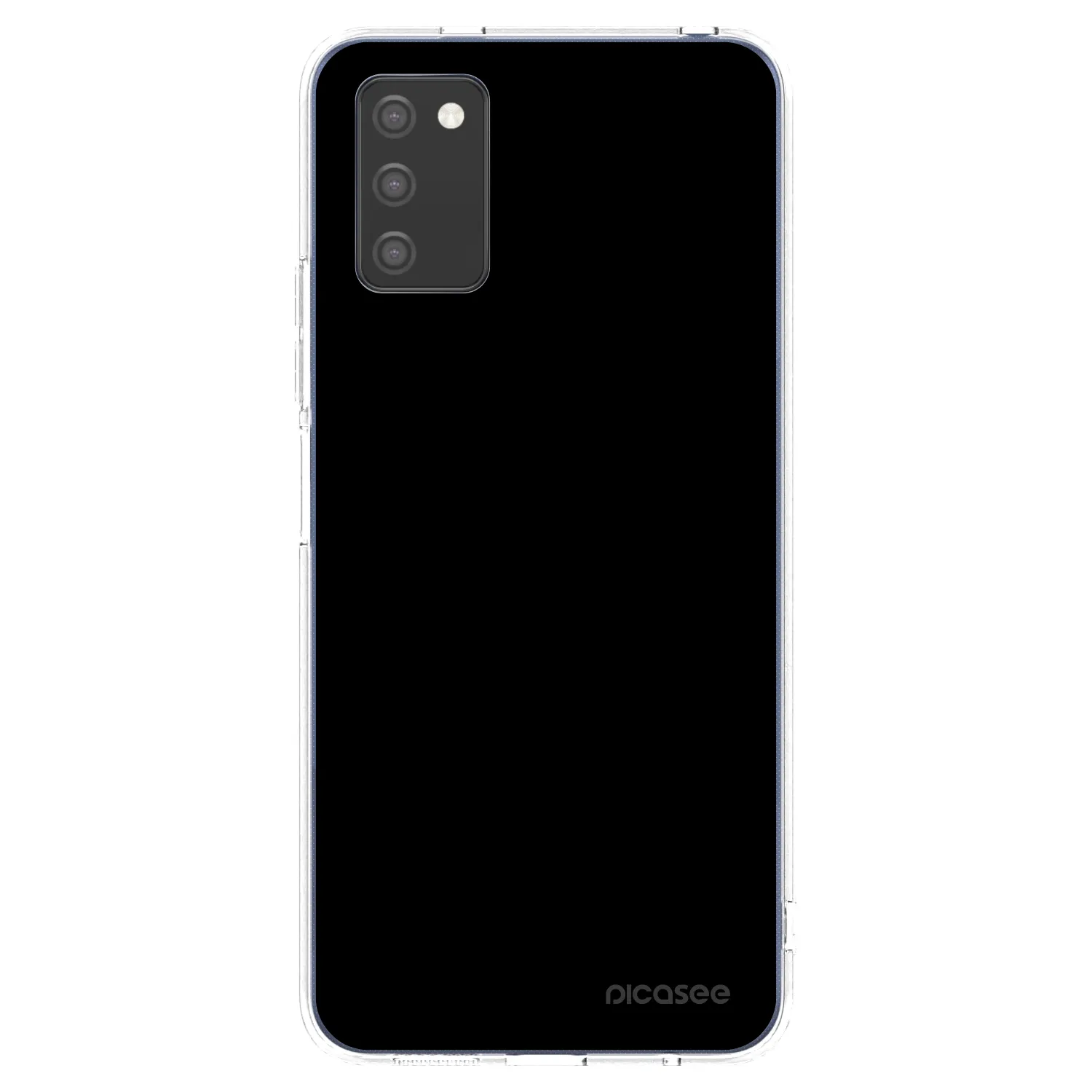 Picasee átlátszó szilikon tok az alábbi mobiltelefonokra Samsung Galaxy A02s A025G - Black Bliss