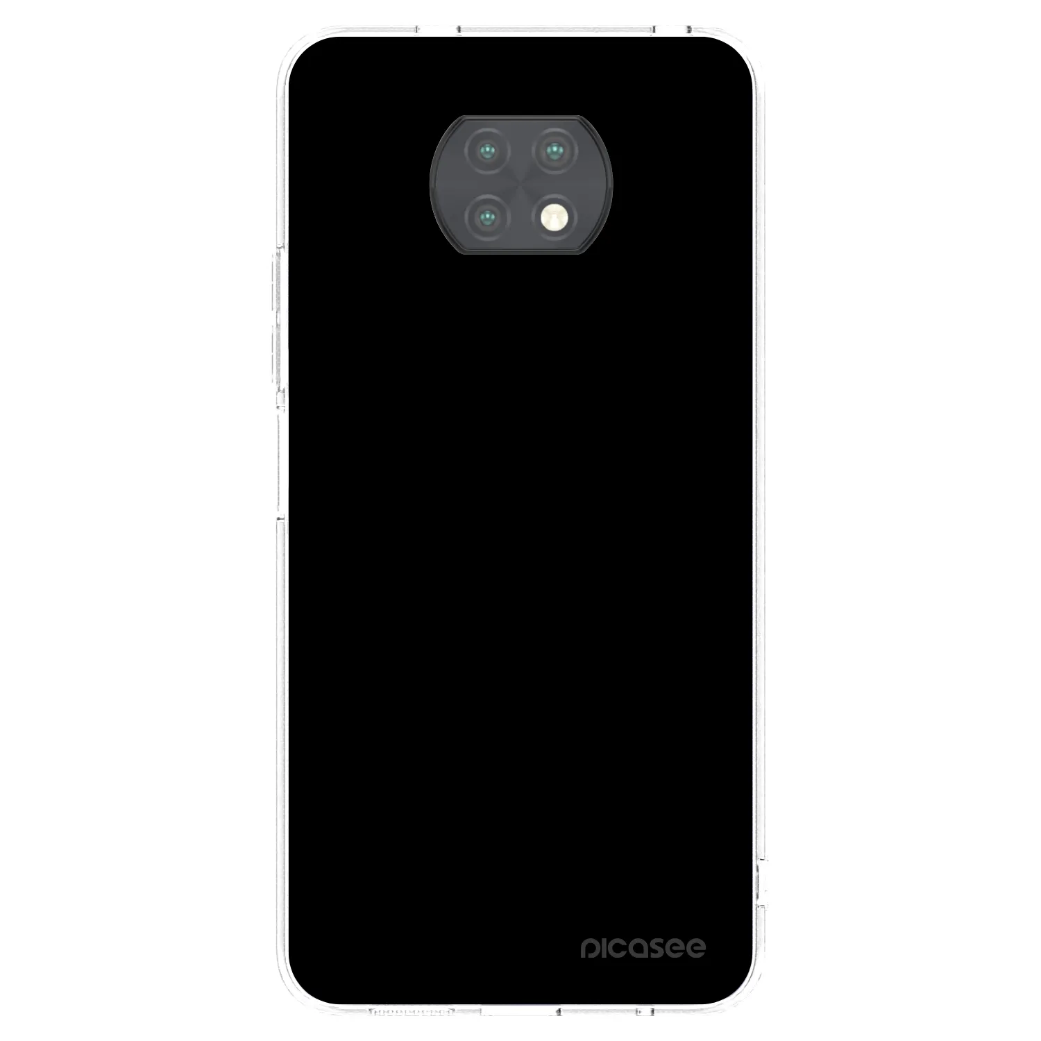 Picasee átlátszó szilikon tok az alábbi mobiltelefonokra Xiaomi Redmi Note 9T - Black Bliss