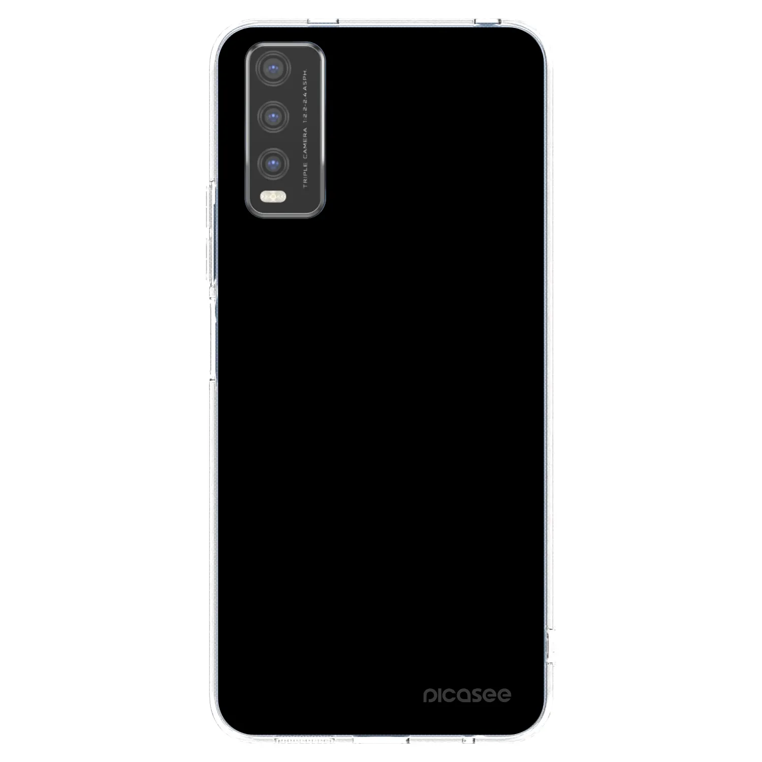 Picasee átlátszó szilikon tok az alábbi mobiltelefonokra Vivo Y20s - Black Bliss
