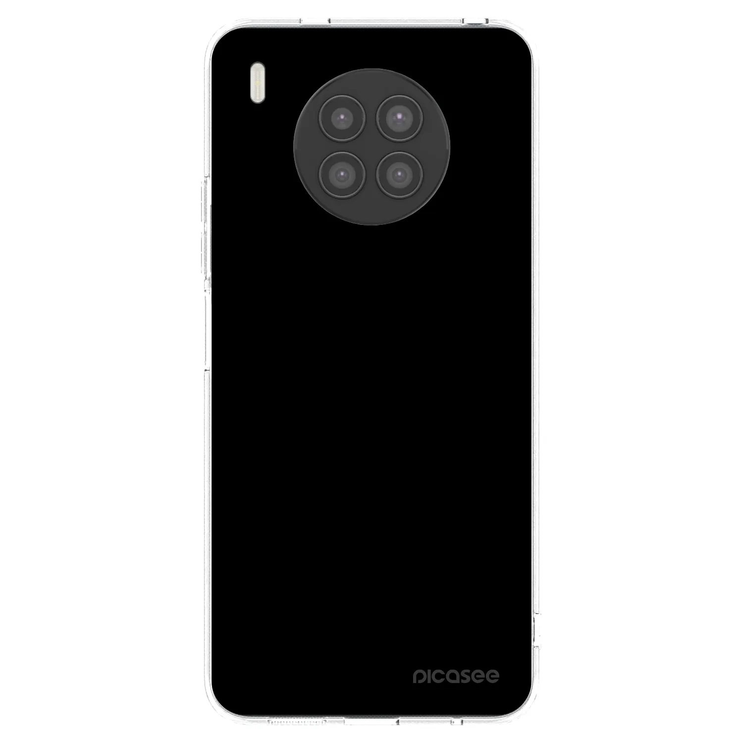 Picasee átlátszó szilikon tok az alábbi mobiltelefonokra Huawei Nova 8i - Black Bliss