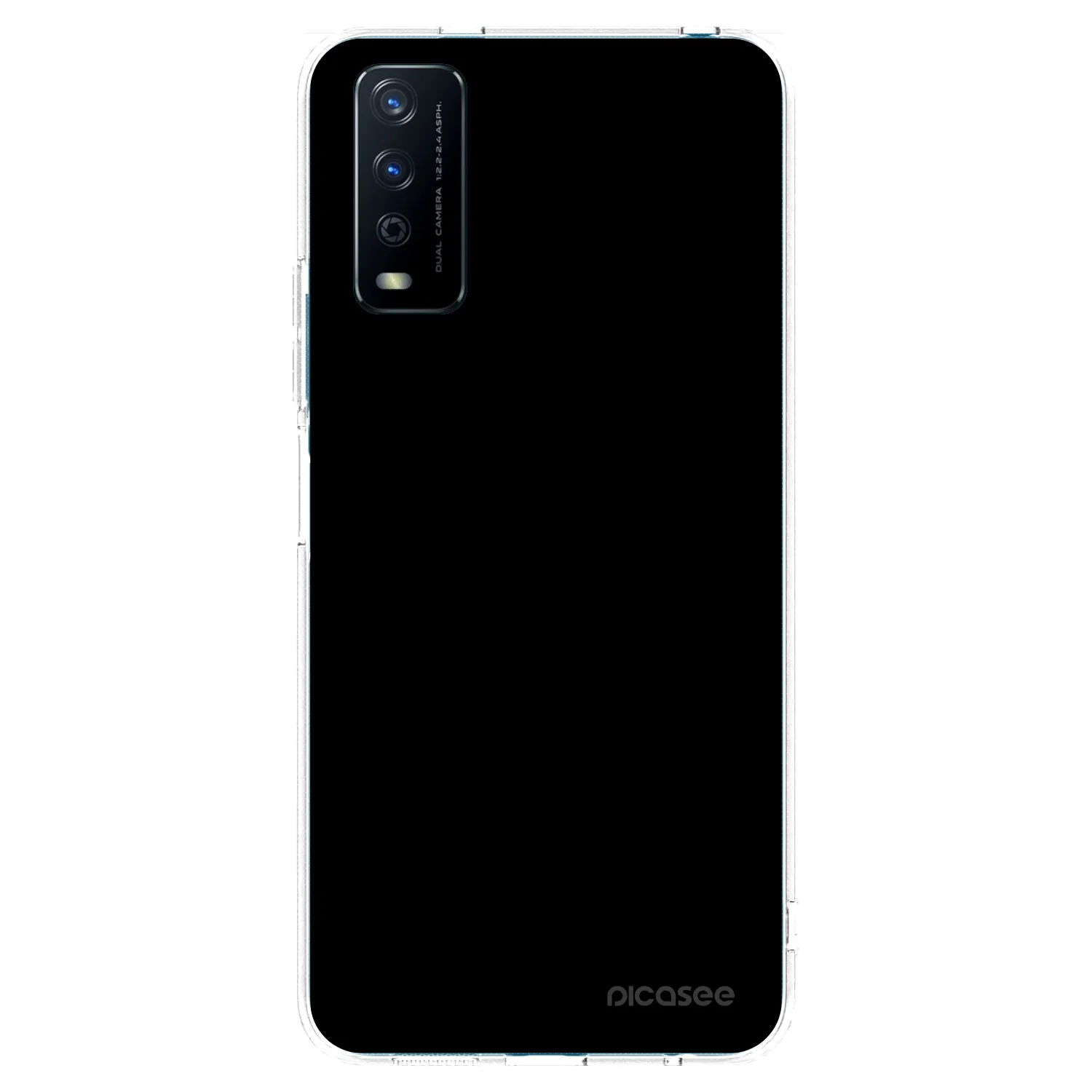 Picasee átlátszó szilikon tok az alábbi mobiltelefonokra Vivo Y11s - Black Bliss