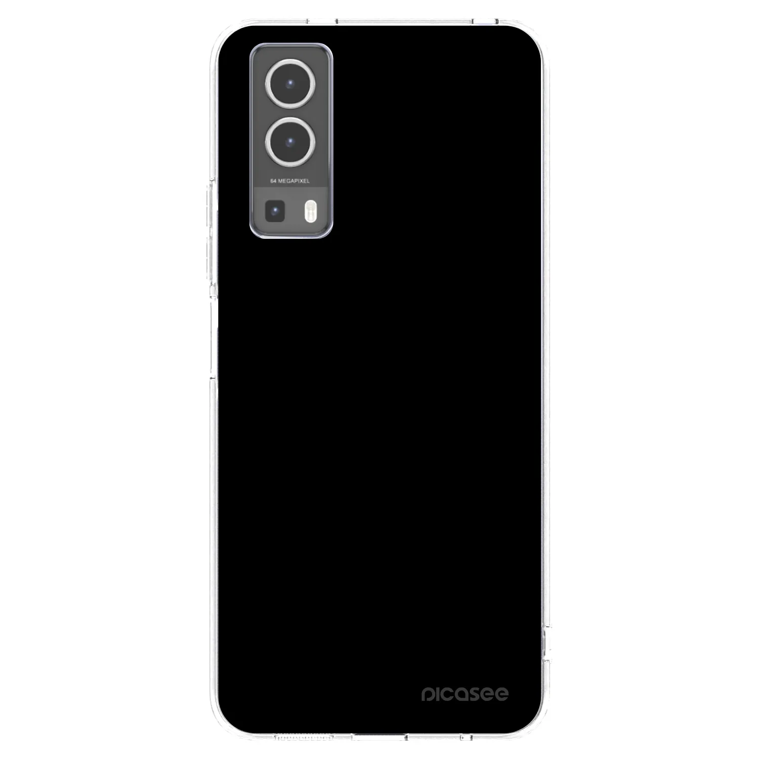 Picasee átlátszó szilikon tok az alábbi mobiltelefonokra Vivo Y72 5G - Black Bliss