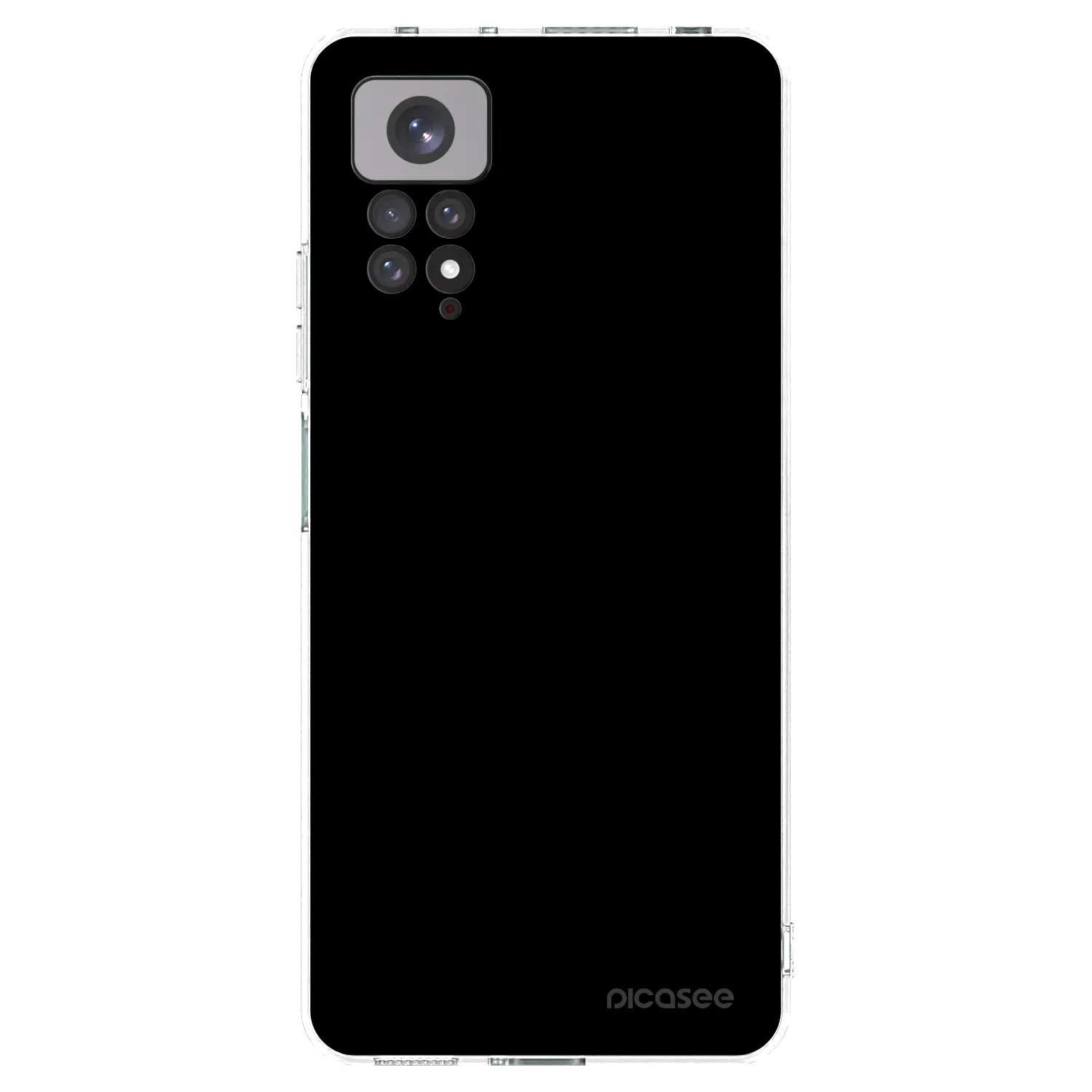 Picasee átlátszó szilikon tok az alábbi mobiltelefonokra Xiaomi Redmi Note 11 - Black Bliss