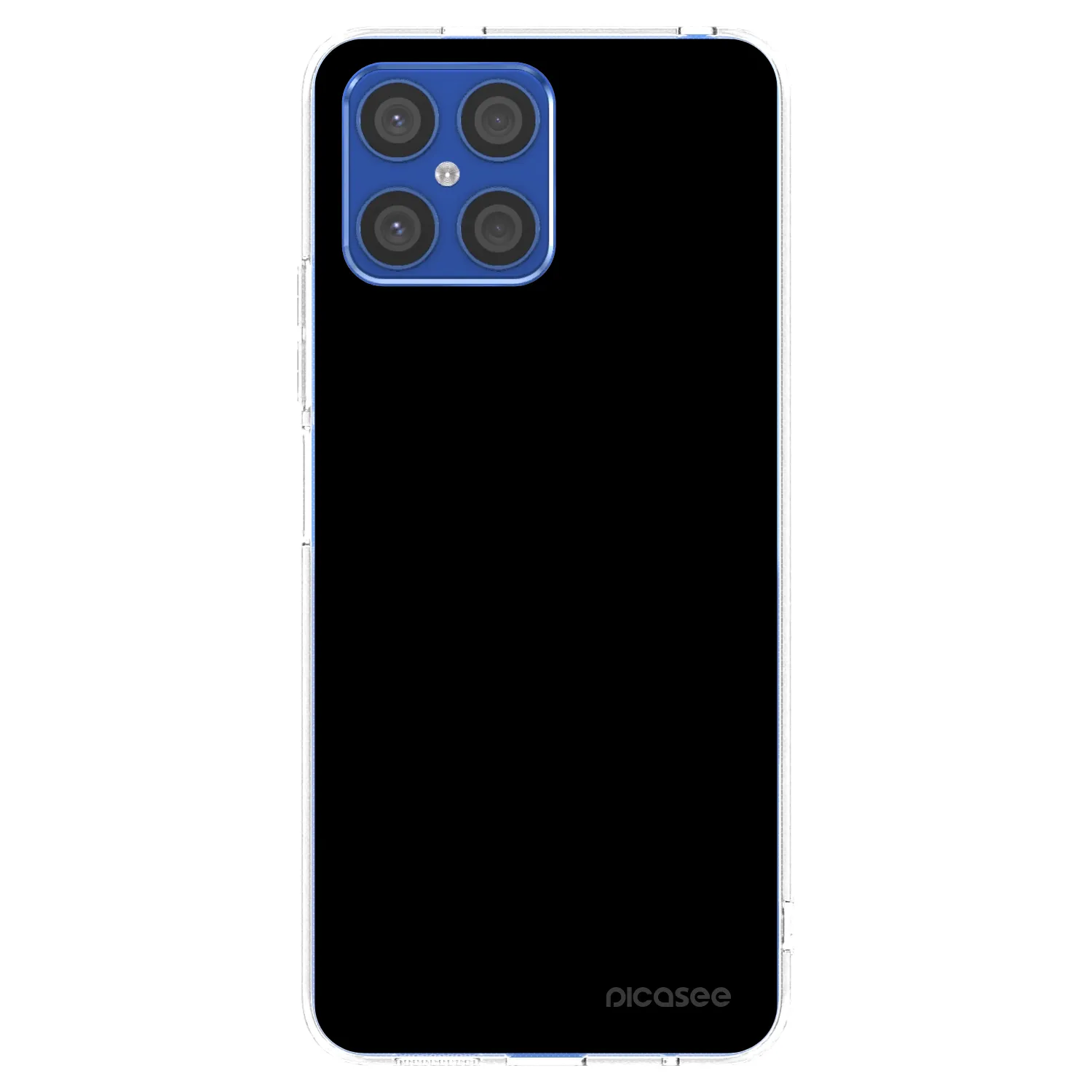 Picasee átlátszó szilikon tok az alábbi mobiltelefonokra Honor X8 4G - Black Bliss