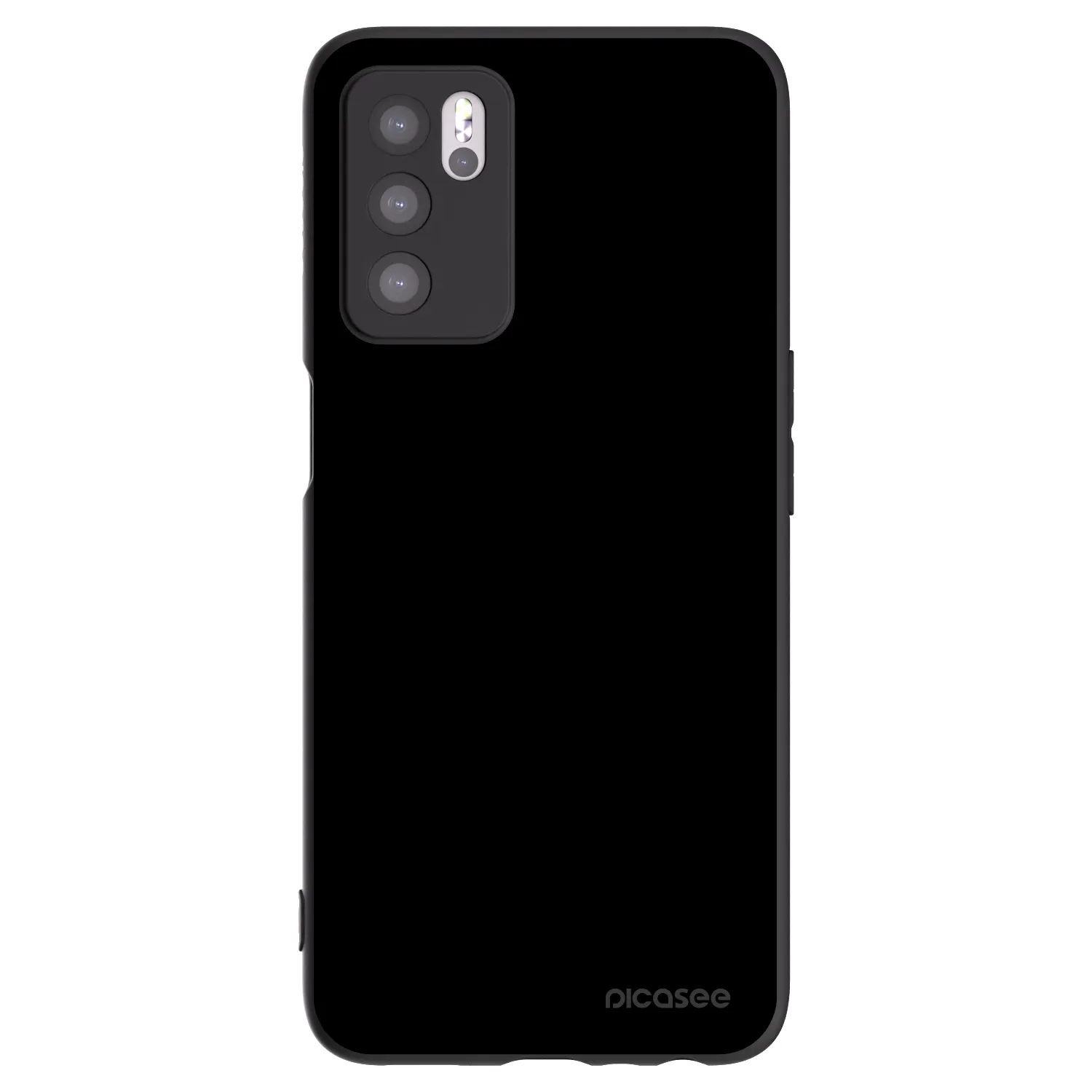 Picasee fekete szilikon tok az alábbi mobiltelefonokra OPPO A16 - Black Bliss