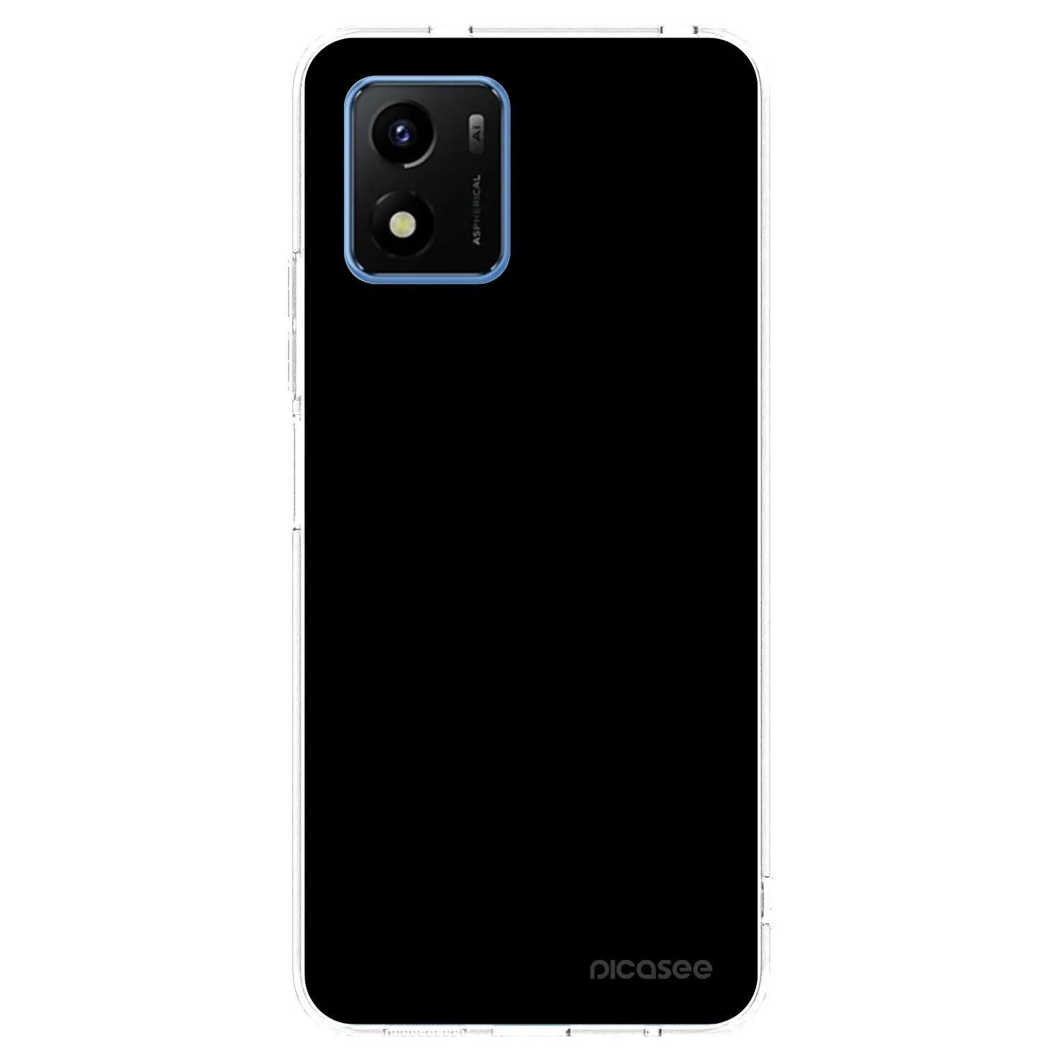 Picasee átlátszó szilikon tok az alábbi mobiltelefonokra Vivo Y01 - Black Bliss
