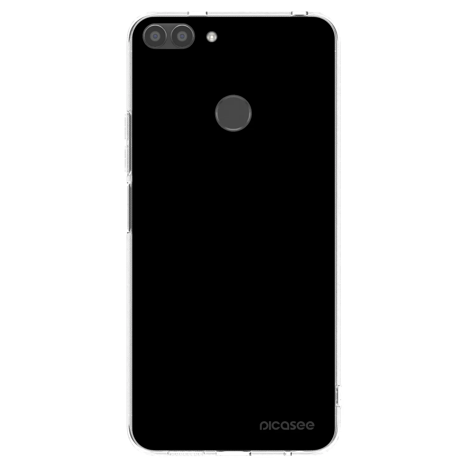 Picasee átlátszó szilikon tok az alábbi mobiltelefonokra Huawei P Smart - Black Bliss