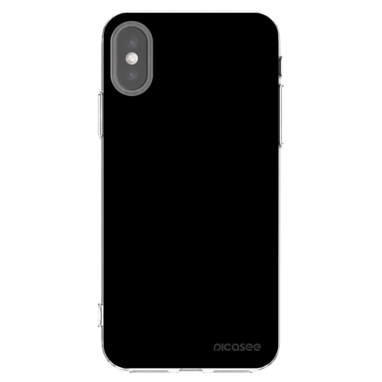 Picasee átlátszó szilikon tok az alábbi mobiltelefonokra Apple iPhone X/XS - Black Bliss