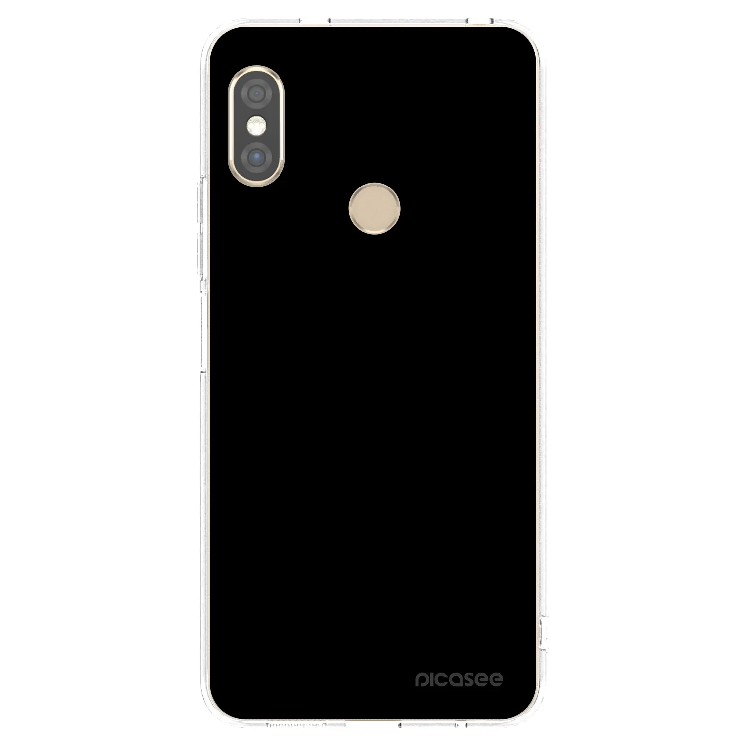 Picasee átlátszó szilikon tok az alábbi mobiltelefonokra Xiaomi Redmi Note 5 Global - Black Bliss