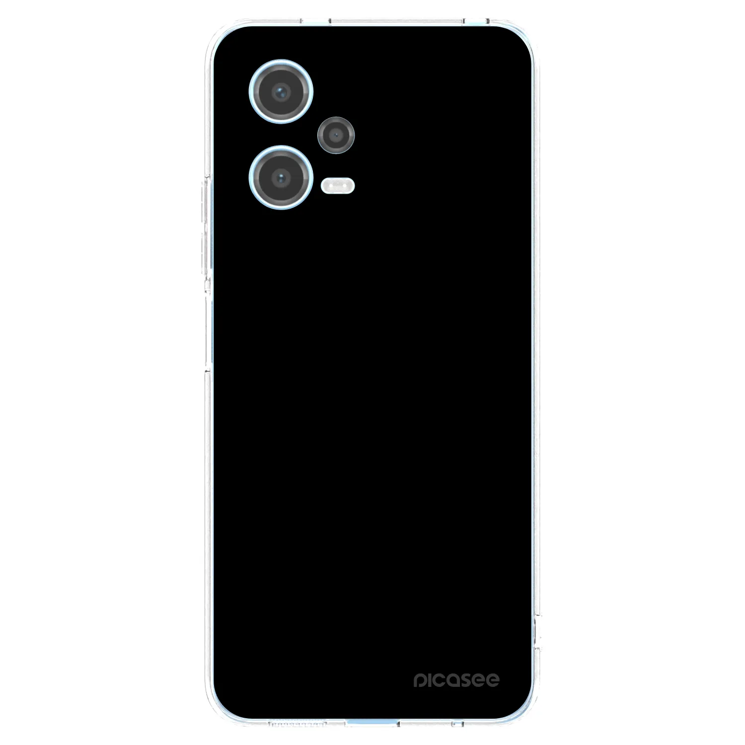 Picasee átlátszó szilikon tok az alábbi mobiltelefonokra Xiaomi Redmi Note 12 5G - Black Bliss