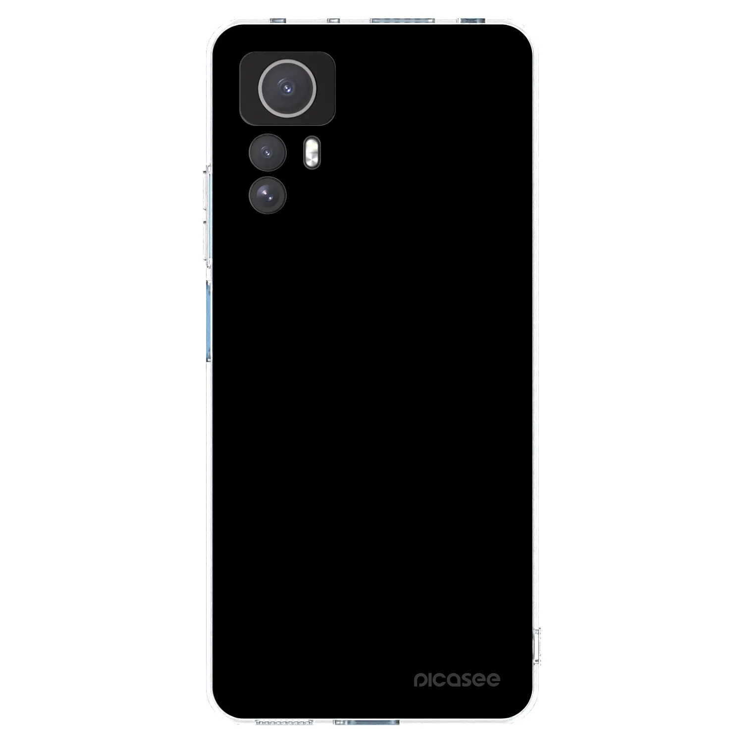 Picasee átlátszó szilikon tok az alábbi mobiltelefonokra Xiaomi Redmi Note 12S - Black Bliss