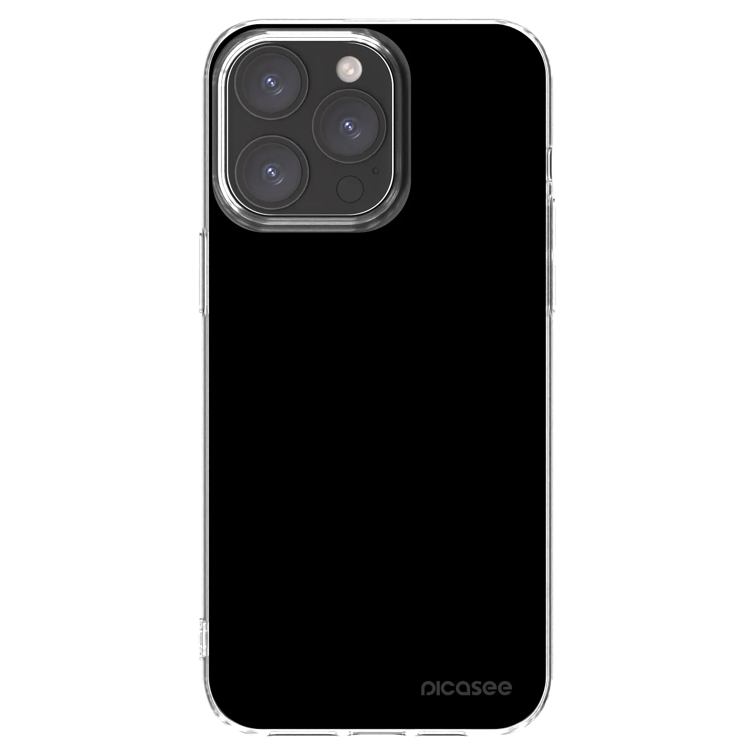 Picasee átlátszó szilikon tok az alábbi mobiltelefonokra Apple iPhone 15 Pro Max - Black Bliss
