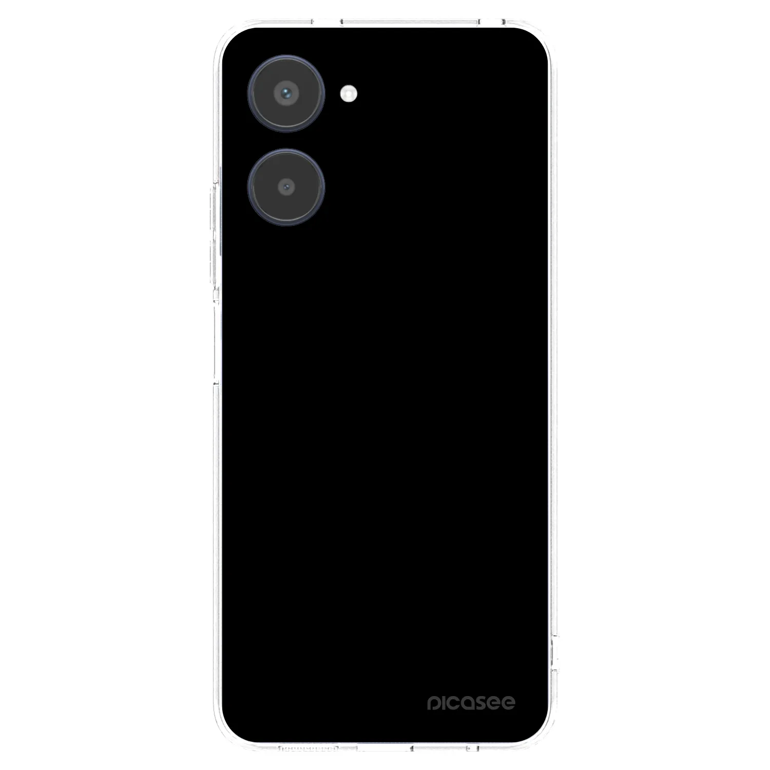 Picasee átlátszó szilikon tok az alábbi mobiltelefonokra Realme 10 4G - Black Bliss