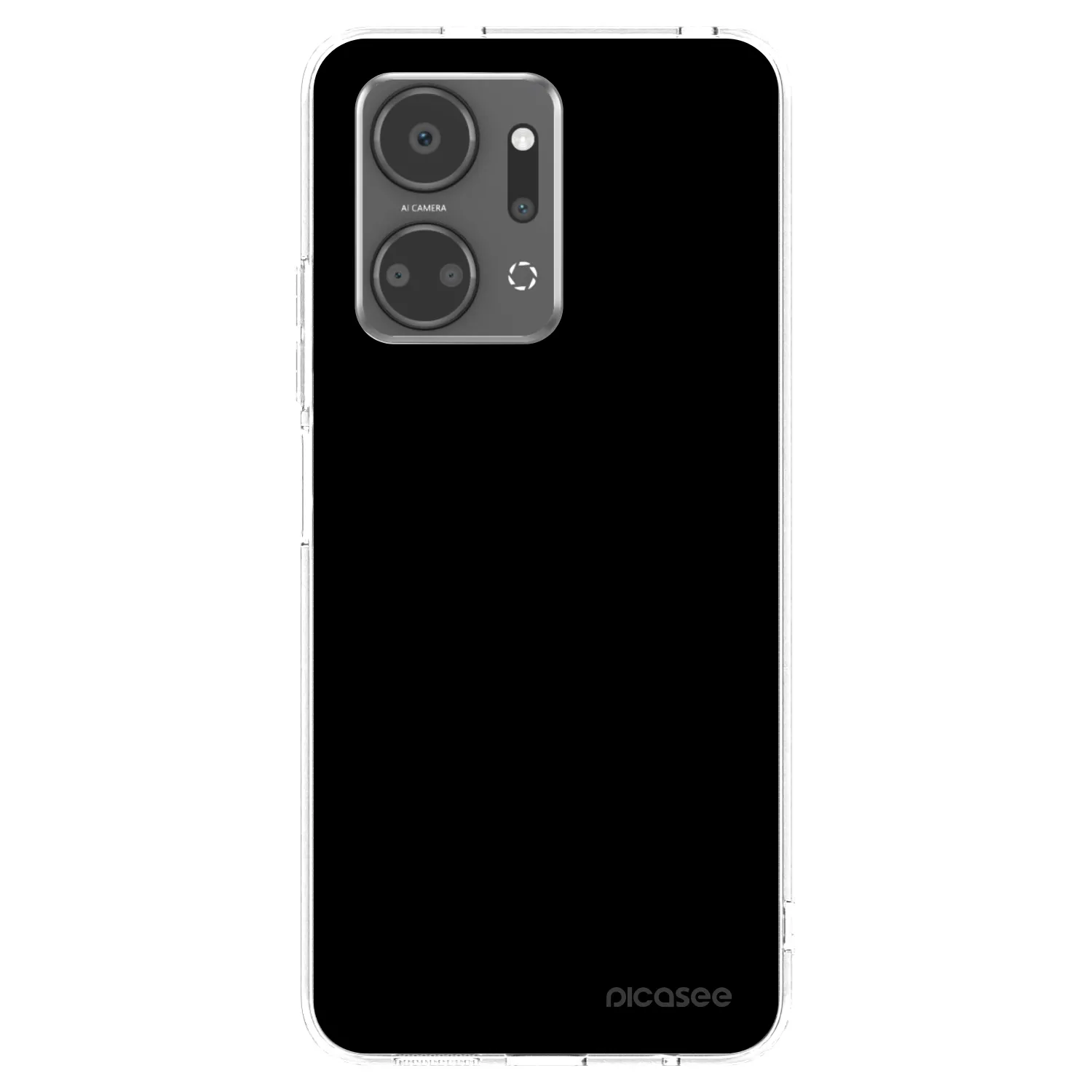 Picasee átlátszó szilikon tok az alábbi mobiltelefonokra Honor X7a - Black Bliss