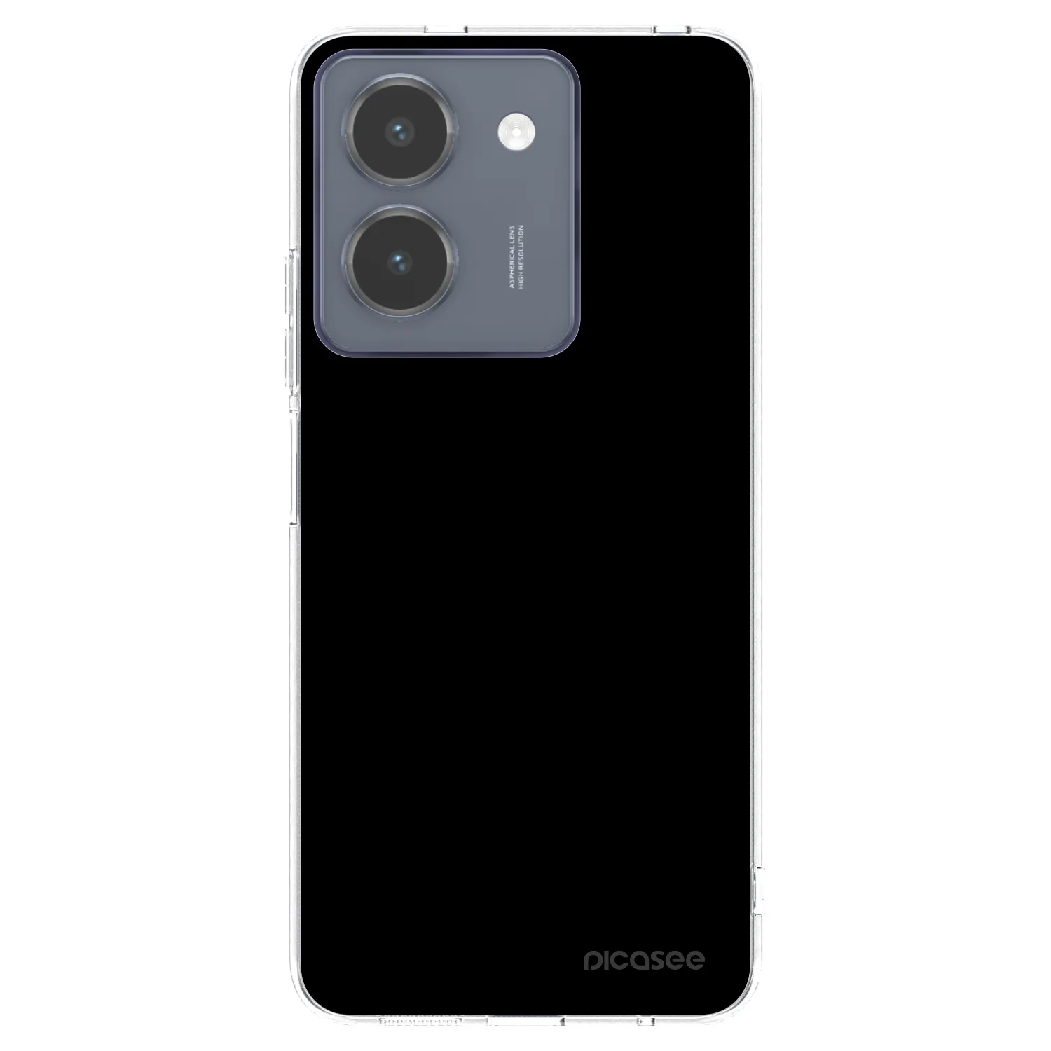 Picasee átlátszó szilikon tok az alábbi mobiltelefonokra Vivo Y36 4G - Black Bliss
