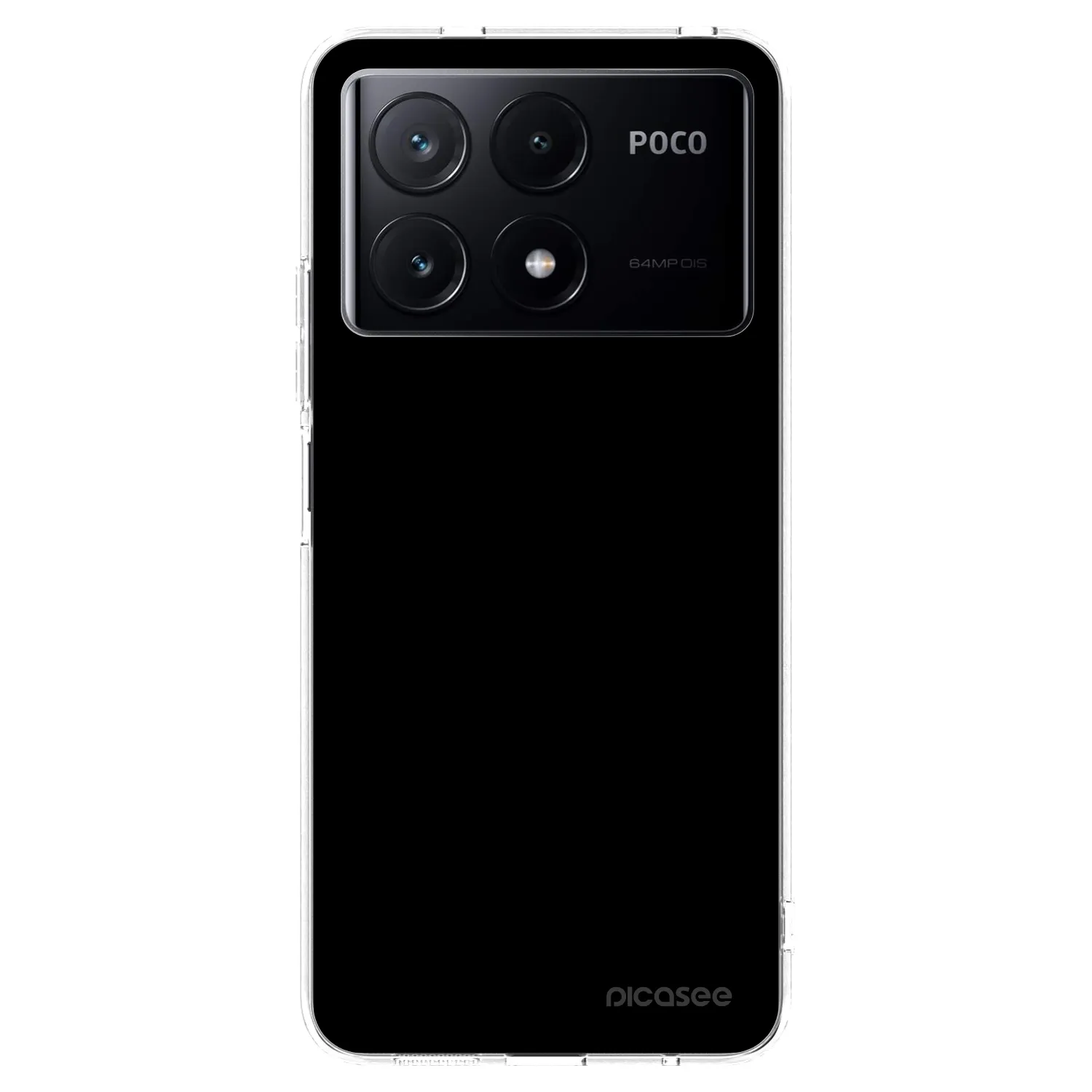 Picasee átlátszó szilikon tok az alábbi mobiltelefonokra Xiaomi Poco X6 Pro - Black Bliss