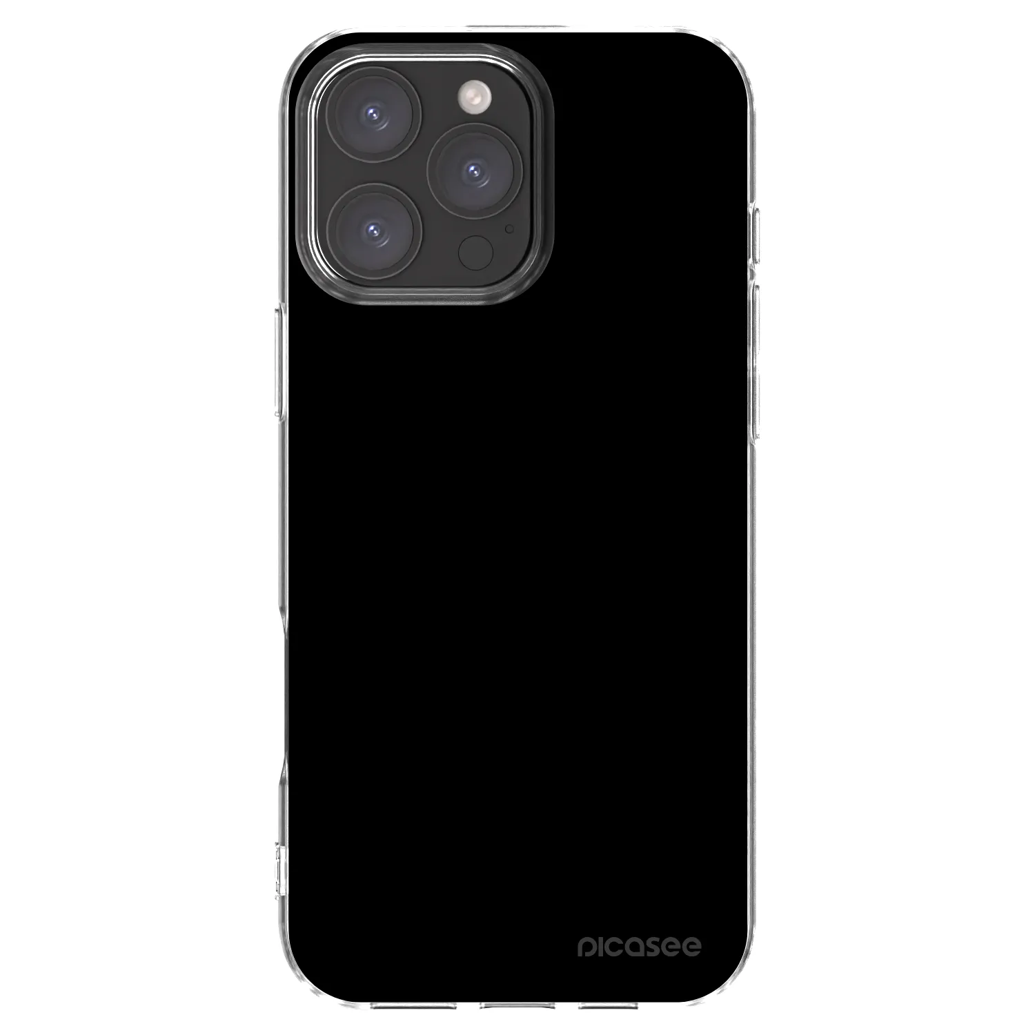 Picasee átlátszó szilikon tok az alábbi mobiltelefonokra Apple iPhone 16 Pro Max - Black Bliss