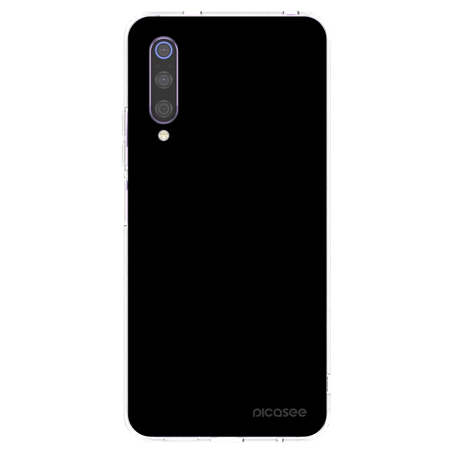 Picasee átlátszó szilikon tok az alábbi mobiltelefonokra Xiaomi Mi 9 - Black Bliss