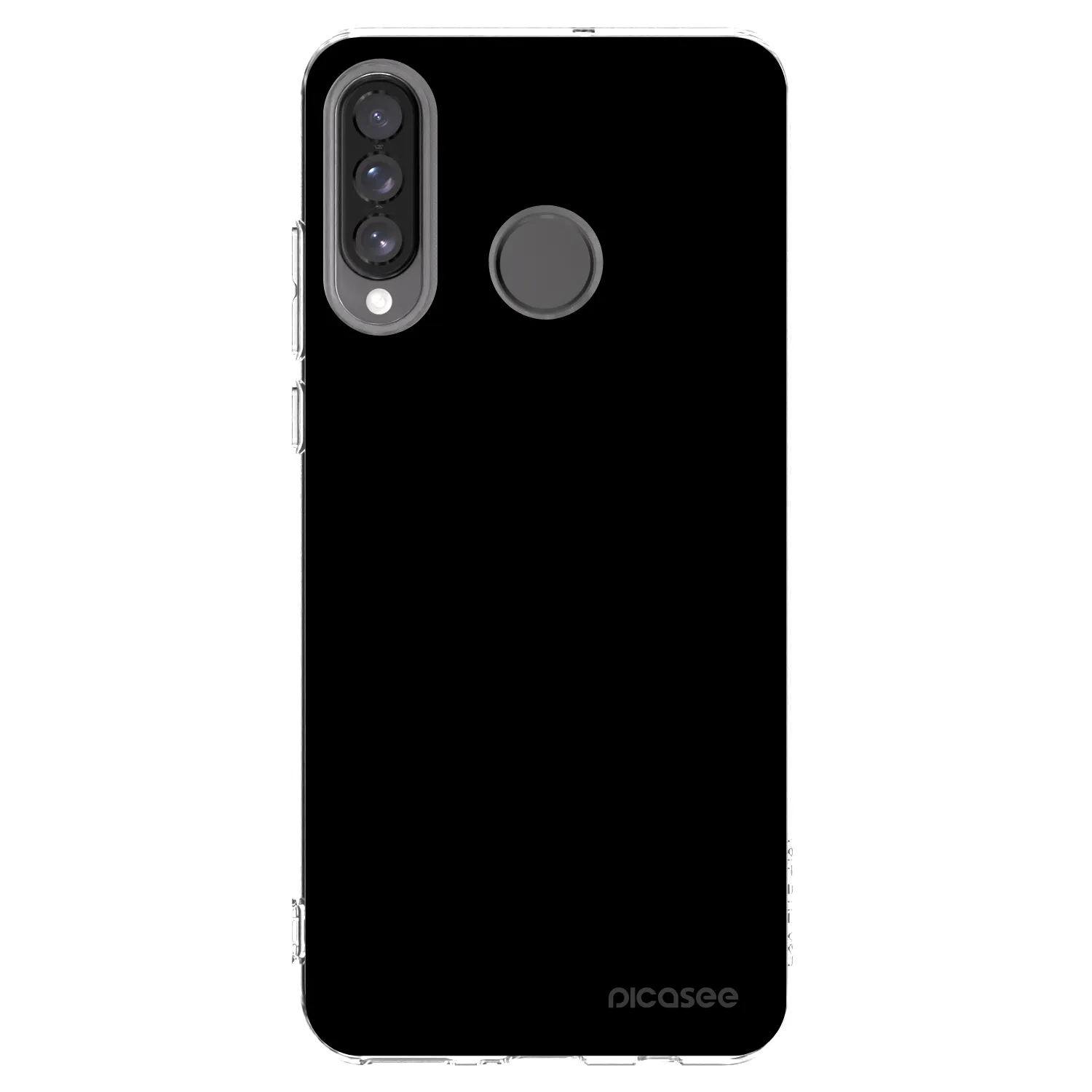 Picasee átlátszó szilikon tok az alábbi mobiltelefonokra Huawei P30 Lite - Black Bliss