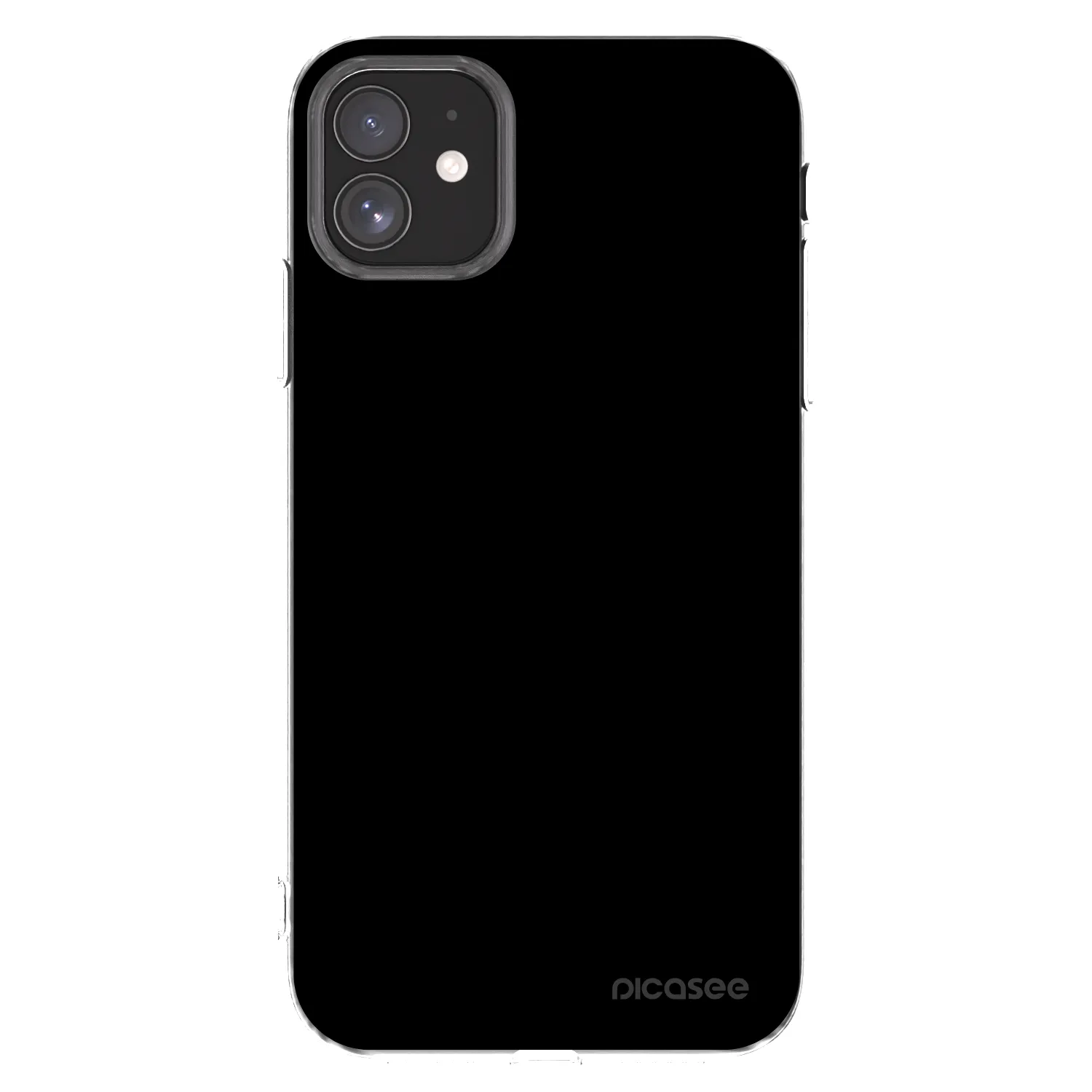 Picasee átlátszó szilikon tok az alábbi mobiltelefonokra Apple iPhone 11 - Black Bliss