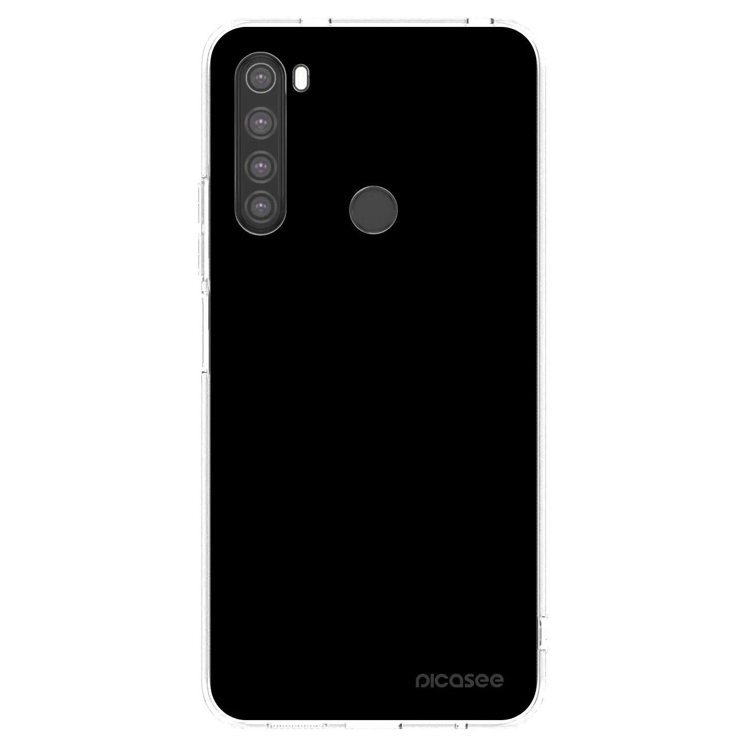 Picasee átlátszó szilikon tok az alábbi mobiltelefonokra Xiaomi Redmi Note 8 - Black Bliss
