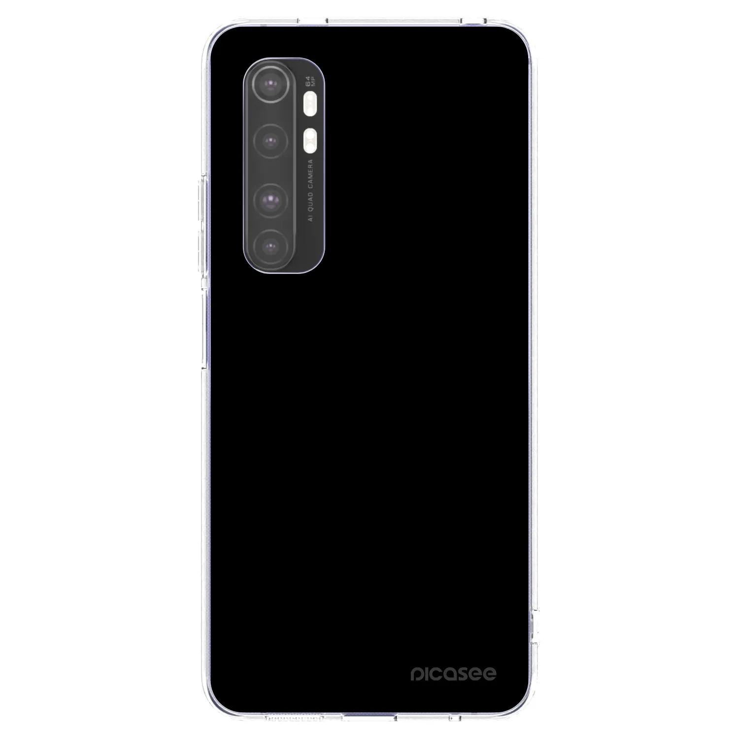 Picasee átlátszó szilikon tok az alábbi mobiltelefonokra Xiaomi Mi Note 10 Lite - Black Bliss
