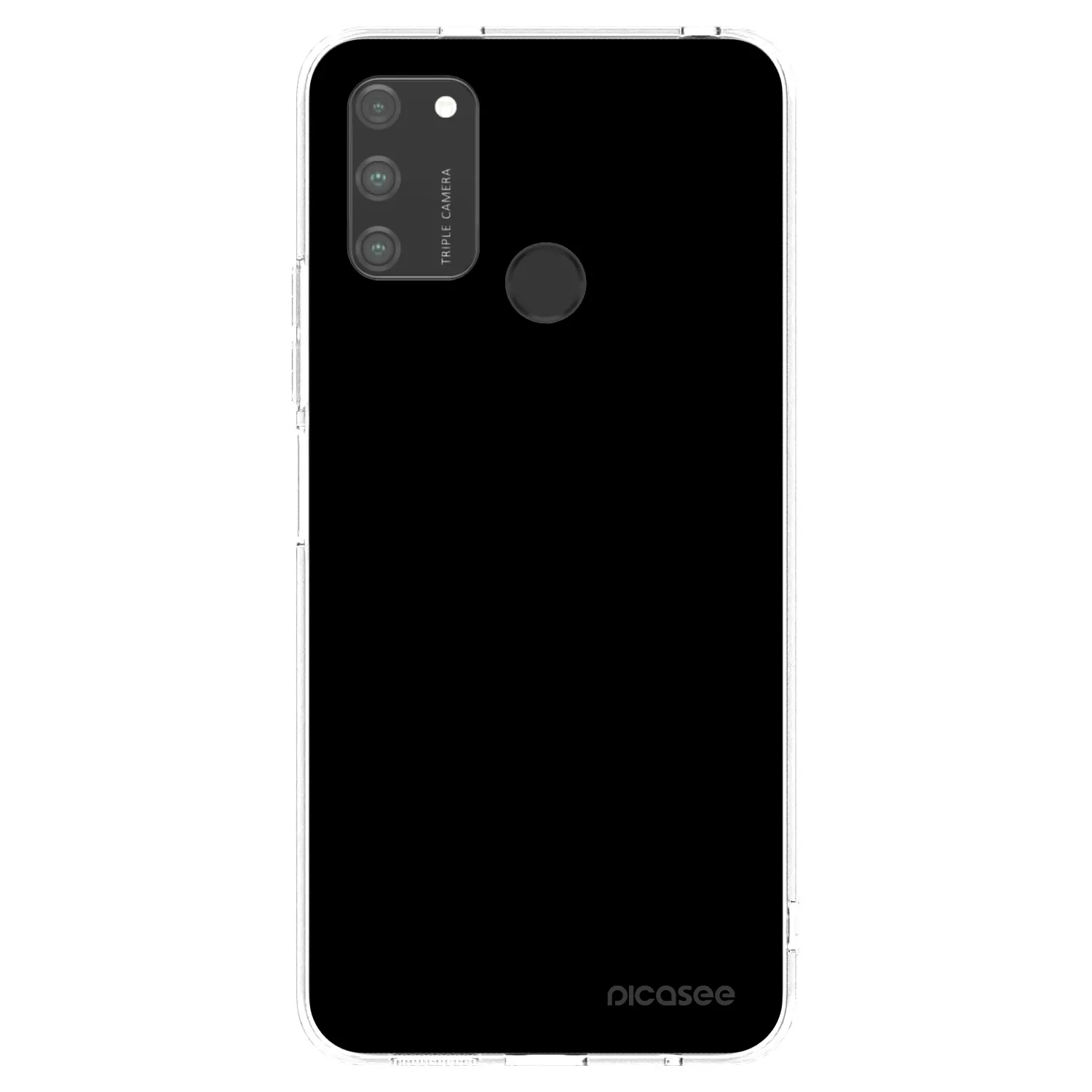Picasee átlátszó szilikon tok az alábbi mobiltelefonokra Honor 9A - Black Bliss