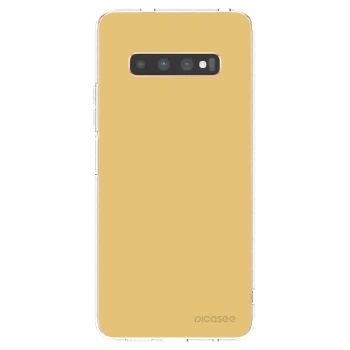 Picasee átlátszó szilikon tok az alábbi mobiltelefonokra Samsung Galaxy S10 Plus G975 - Canary Crystal