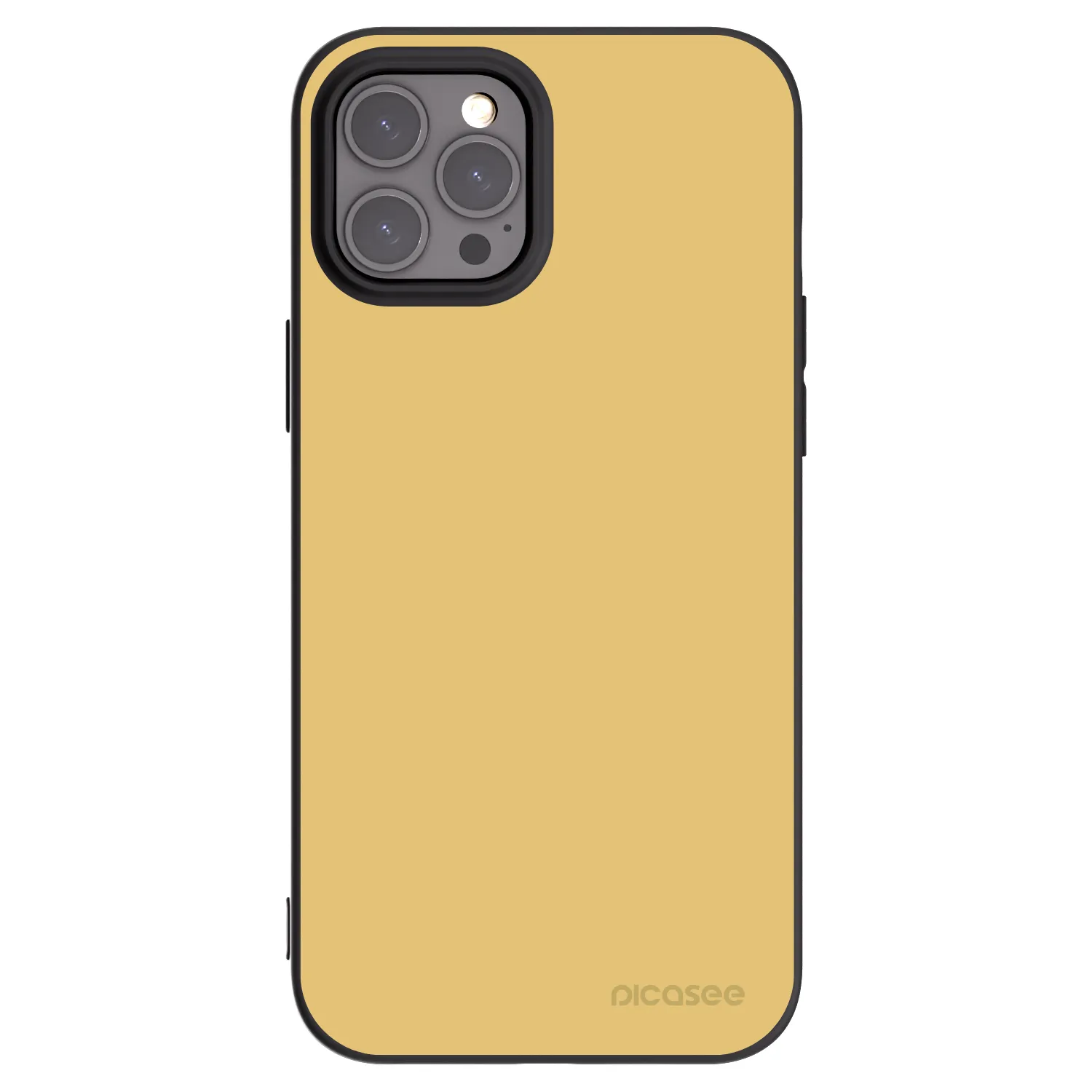 Picasee fekete szilikon tok az alábbi mobiltelefonokra Apple iPhone 12 Pro Max - Canary Crystal