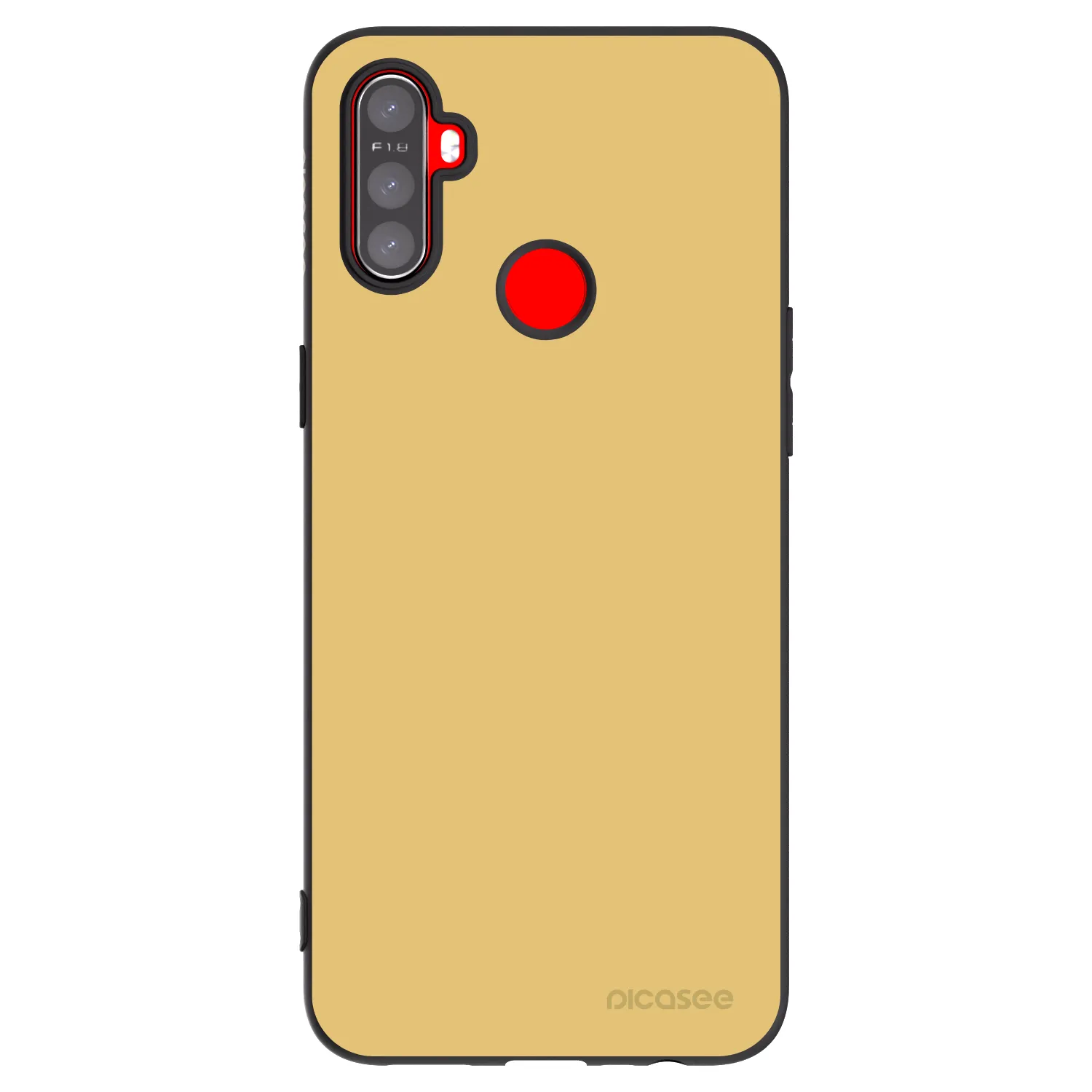 Picasee fekete szilikon tok az alábbi mobiltelefonokra Realme C3 - Canary Crystal