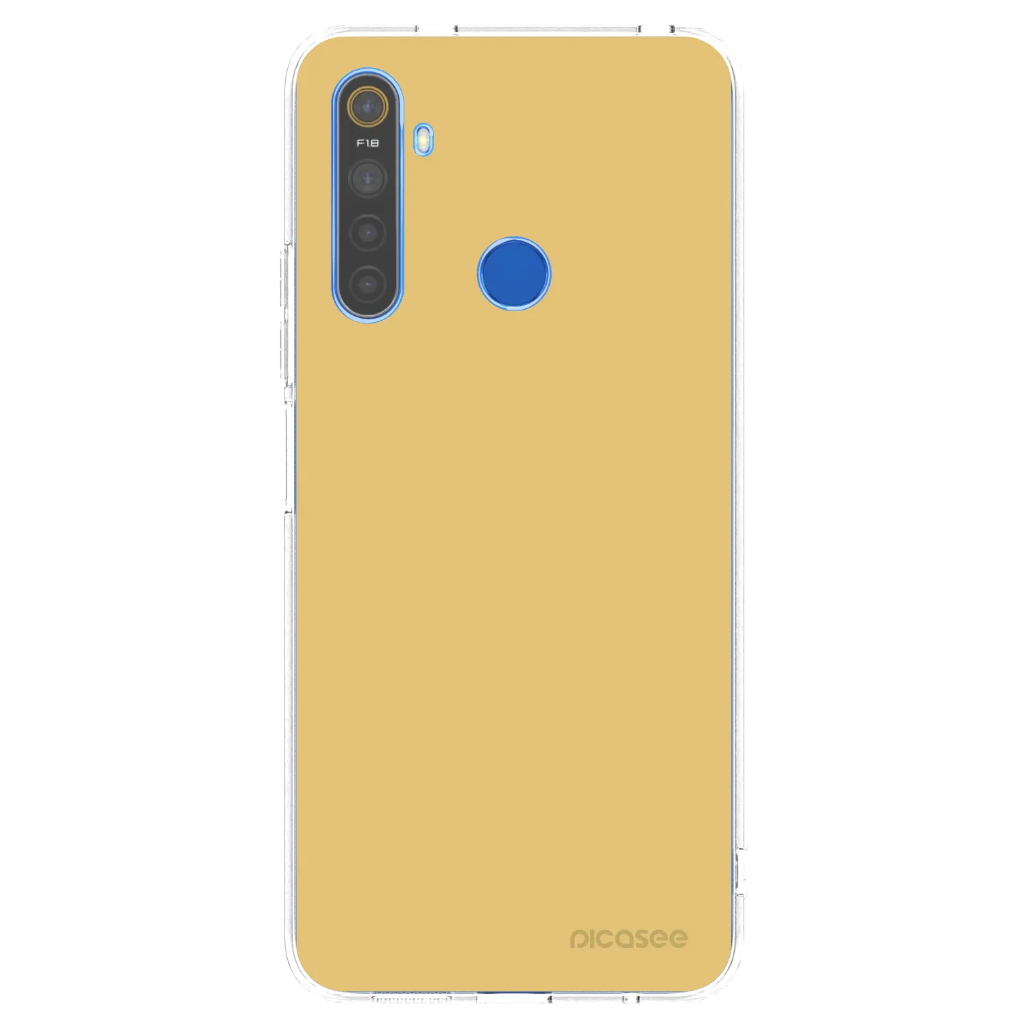 Picasee átlátszó szilikon tok az alábbi mobiltelefonokra Realme 5 - Canary Crystal