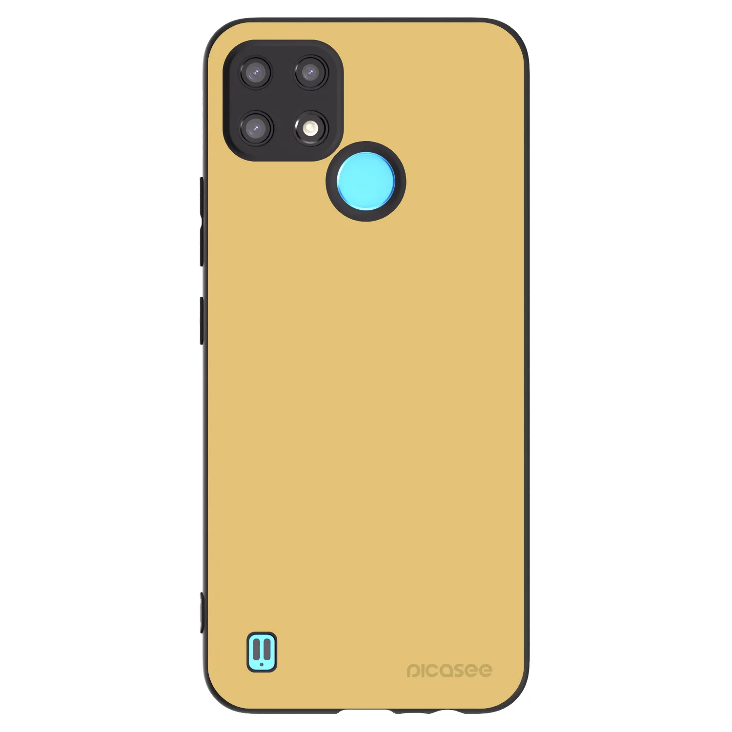 Picasee fekete szilikon tok az alábbi mobiltelefonokra Realme C21 - Canary Crystal