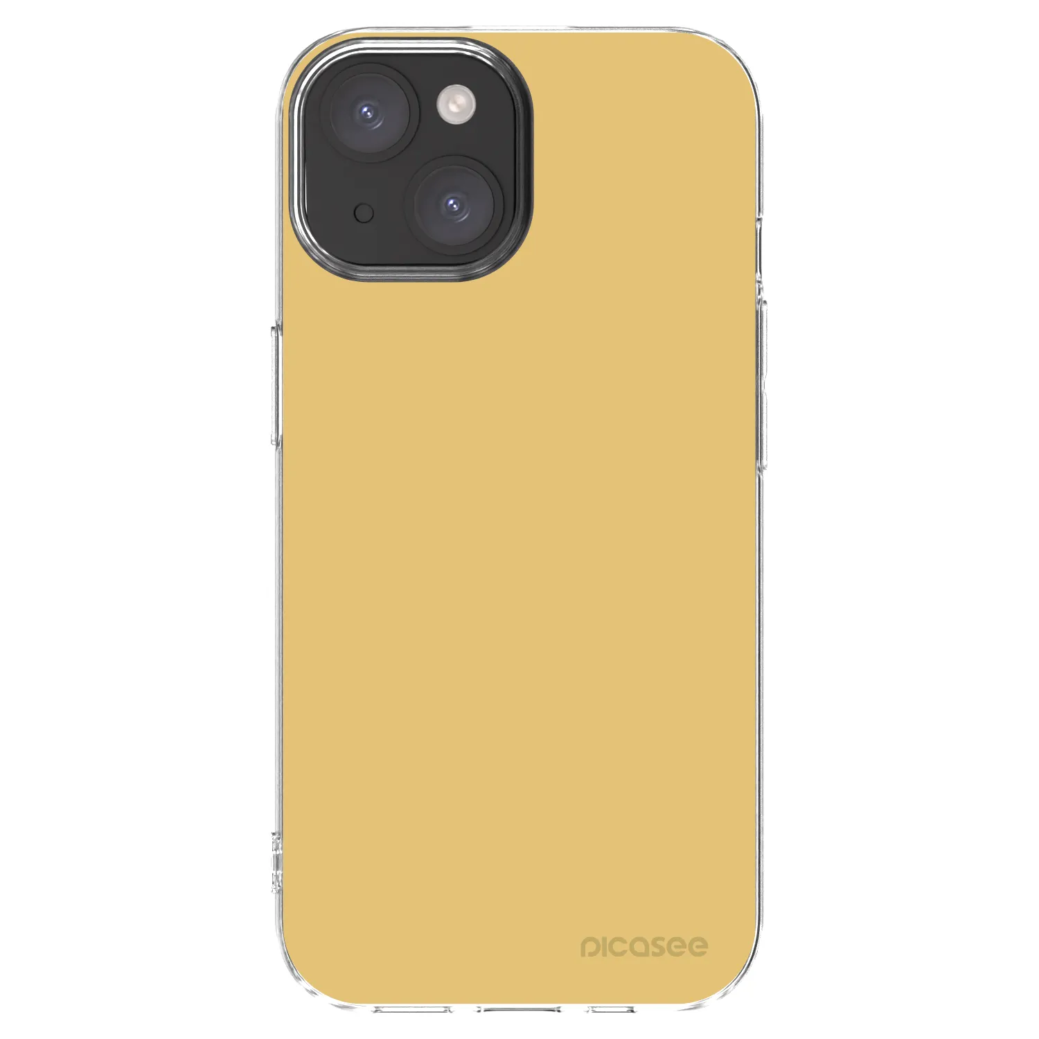 Picasee átlátszó szilikon tok az alábbi mobiltelefonokra Apple iPhone 15 - Canary Crystal