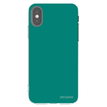 Picasee átlátszó szilikon tok az alábbi mobiltelefonokra Apple iPhone X/XS - Emerald Mist