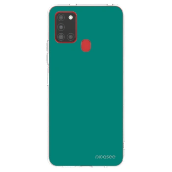 Picasee átlátszó szilikon tok az alábbi mobiltelefonokra Samsung Galaxy A21s - Emerald Mist