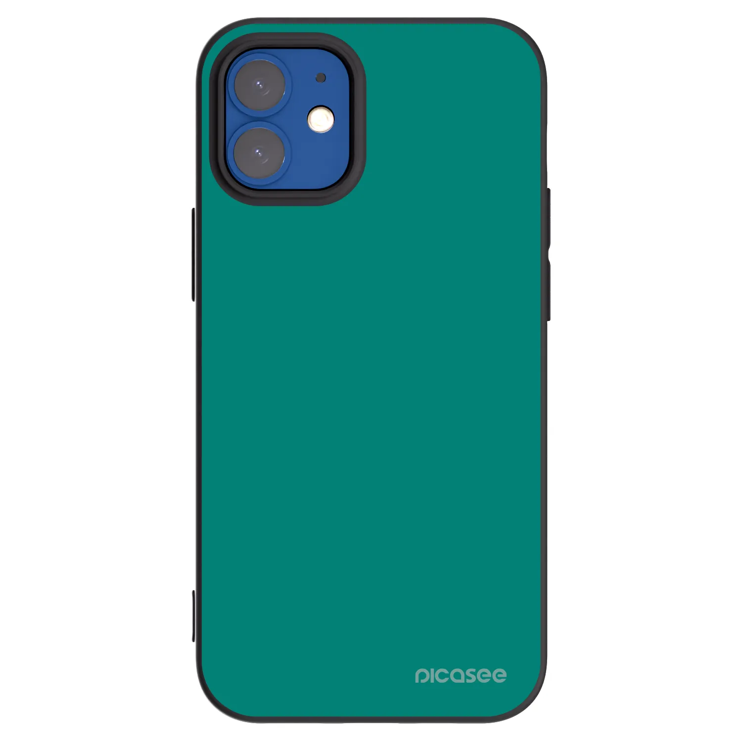 Picasee fekete szilikon tok az alábbi mobiltelefonokra Apple iPhone 12 mini - Emerald Mist