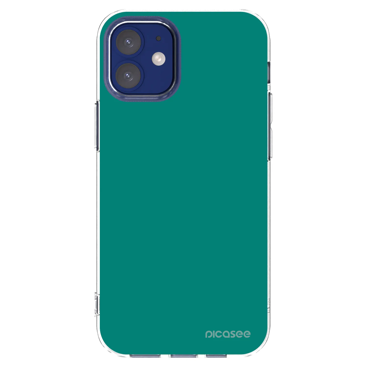 Picasee átlátszó szilikon tok az alábbi mobiltelefonokra Apple iPhone 12 mini - Emerald Mist