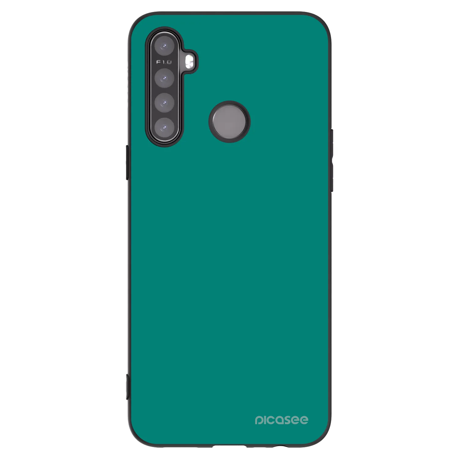 Picasee fekete szilikon tok az alábbi mobiltelefonokra Realme 6i - Emerald Mist