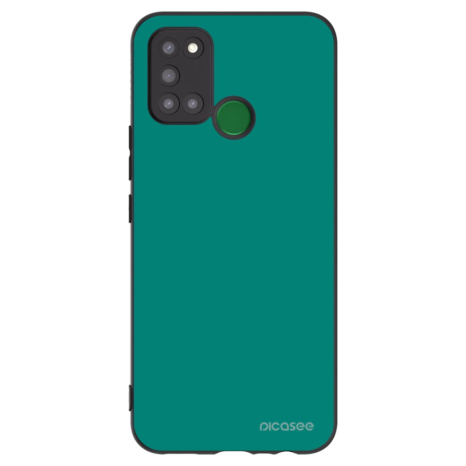 Picasee fekete szilikon tok az alábbi mobiltelefonokra Realme 7i - Emerald Mist